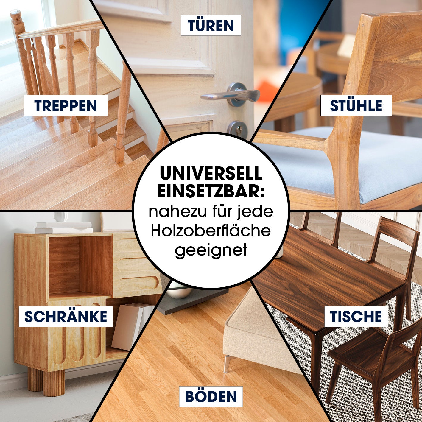 Reparaturset für Laminat & Parkett universell einsetzbar zum Ausbessern von Böden, Türen, Stühlen, Schränken, Tischen und Treppen.