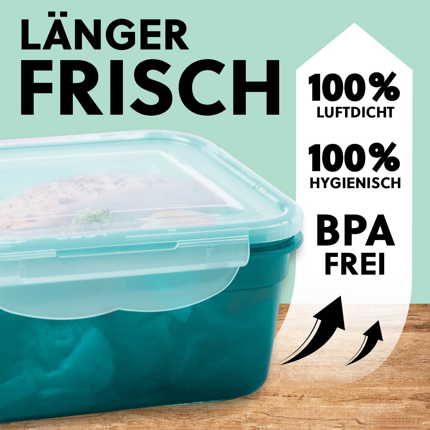 Frischhaltedosen Klick-it, 14-tlg., Smaragd: BPA-freie, luftdichte und hygienische Kunststoffdosen für lang anhaltende Frische.