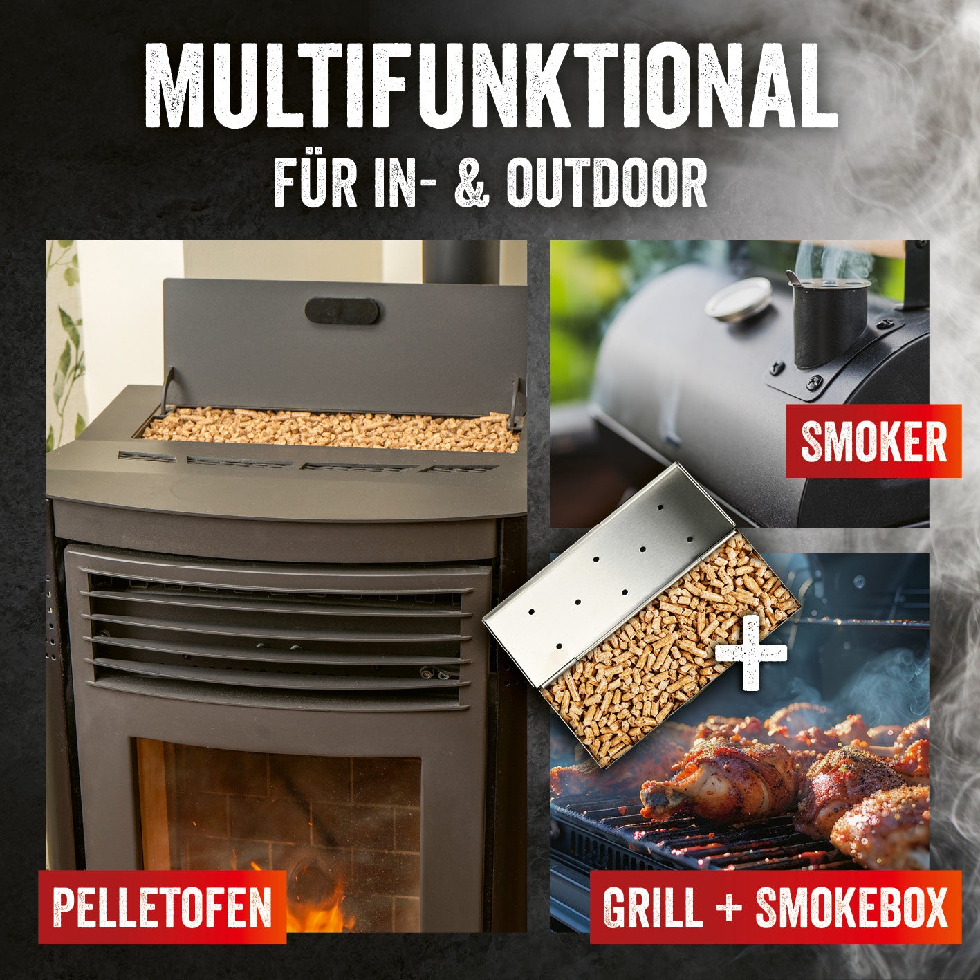 Grillpellets Kirschholz 10 kg für vielseitiges Grillen, Smoken und Pelletöfen mit aromatischem Kirschholzrauch für innen und außen.