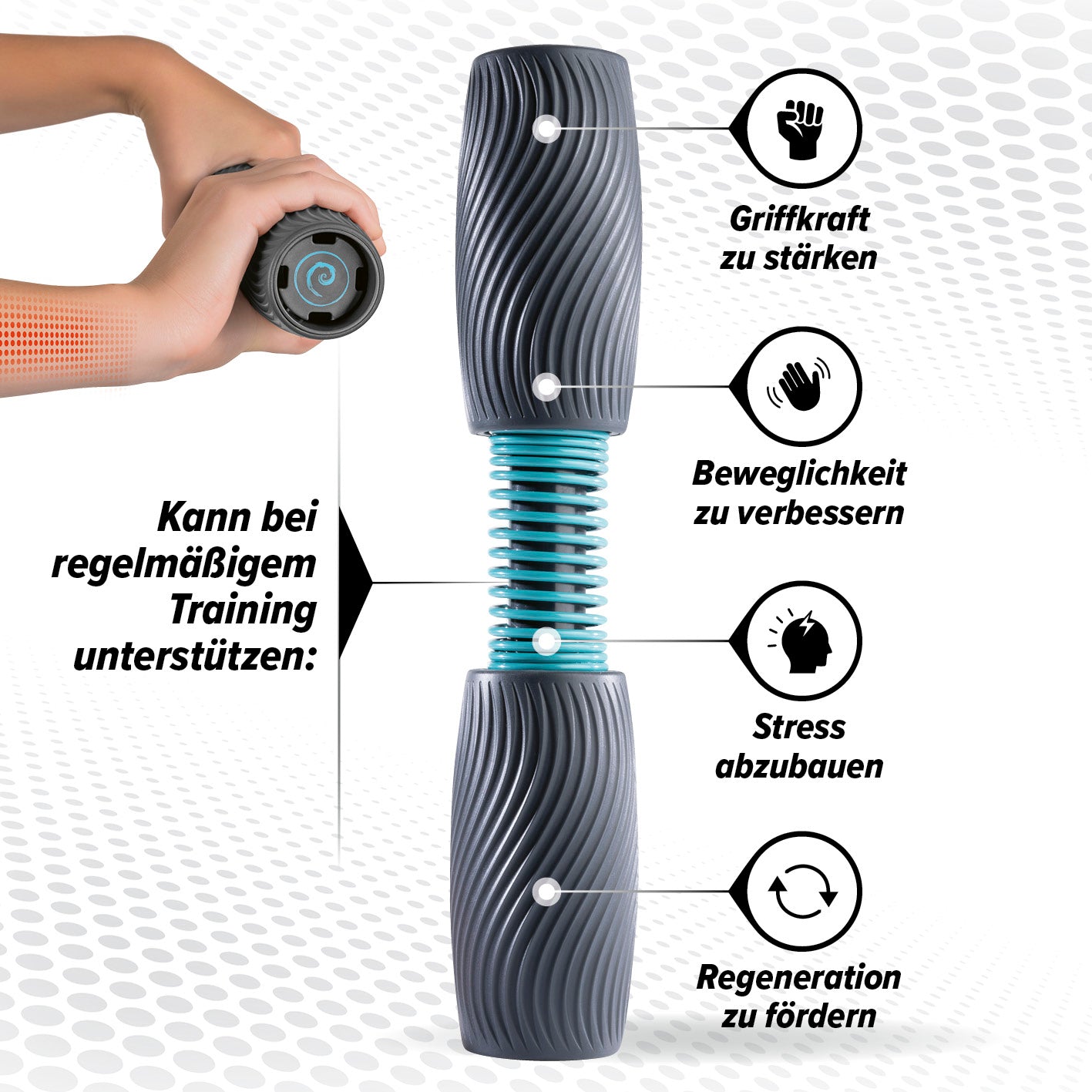 Handgelenk- & Unterarmtrainer Reflexit zur Stärkung der Griffkraft, Verbesserung der Beweglichkeit und Förderung der Regeneration.