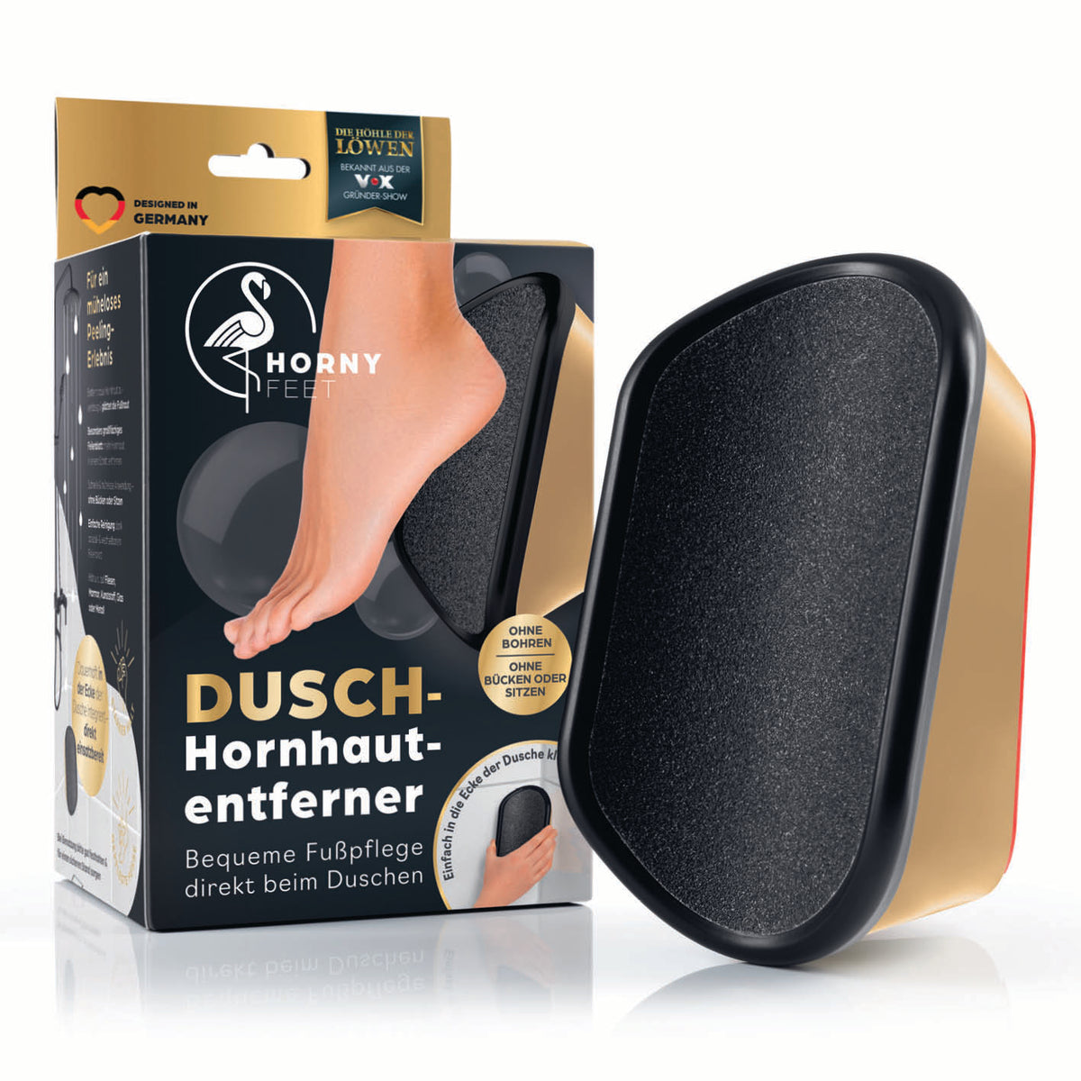 Hornhautentferner für die Dusche - Gold-Edition