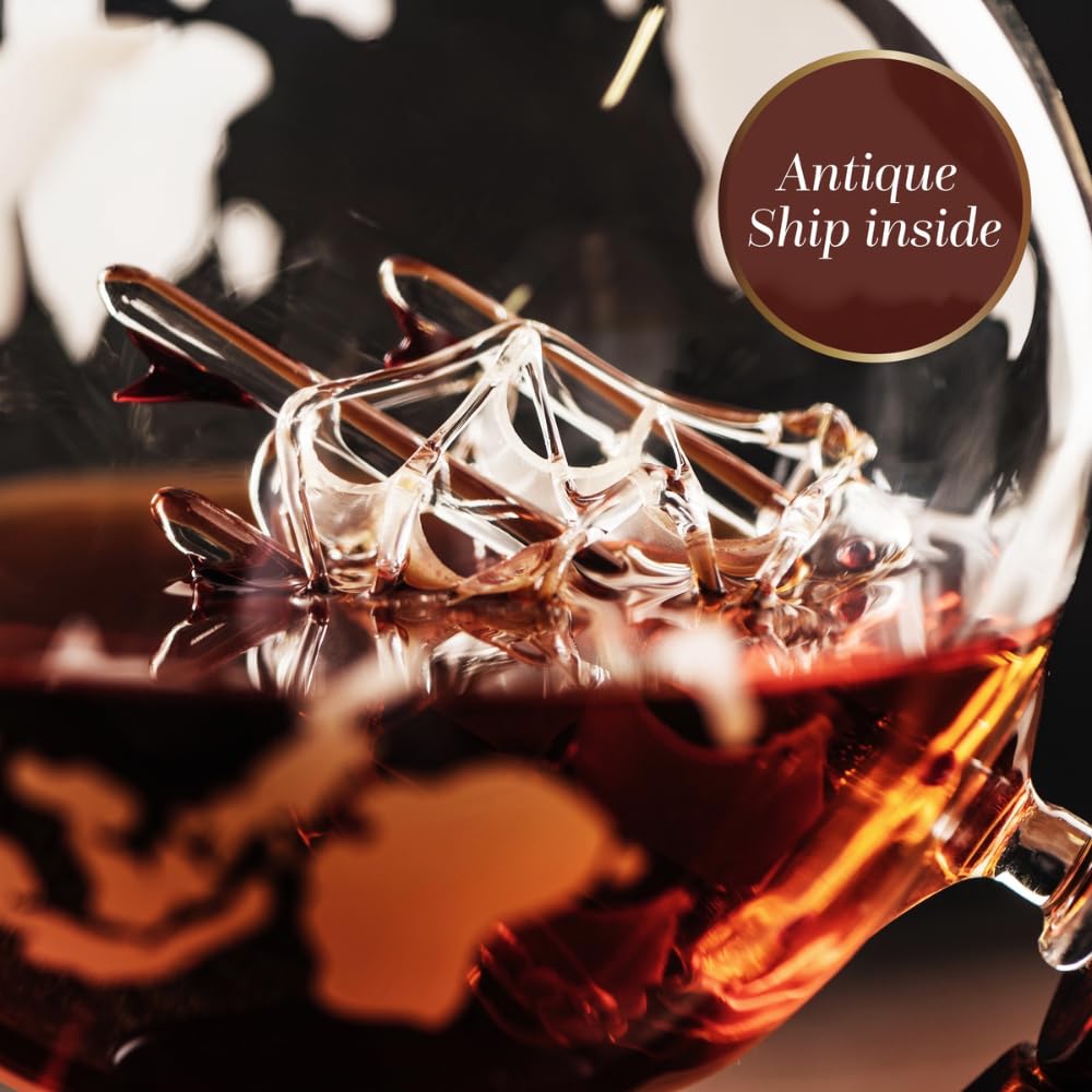 8-in-1-Whisky-Dekanter-Set – 2 Gläser