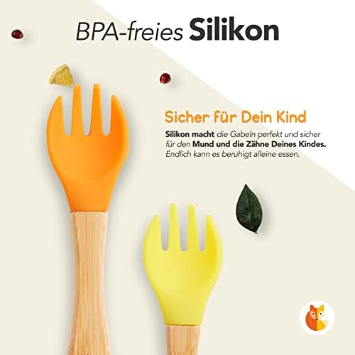 Kindergabelset - 2-tlg. - Orange & Gelb