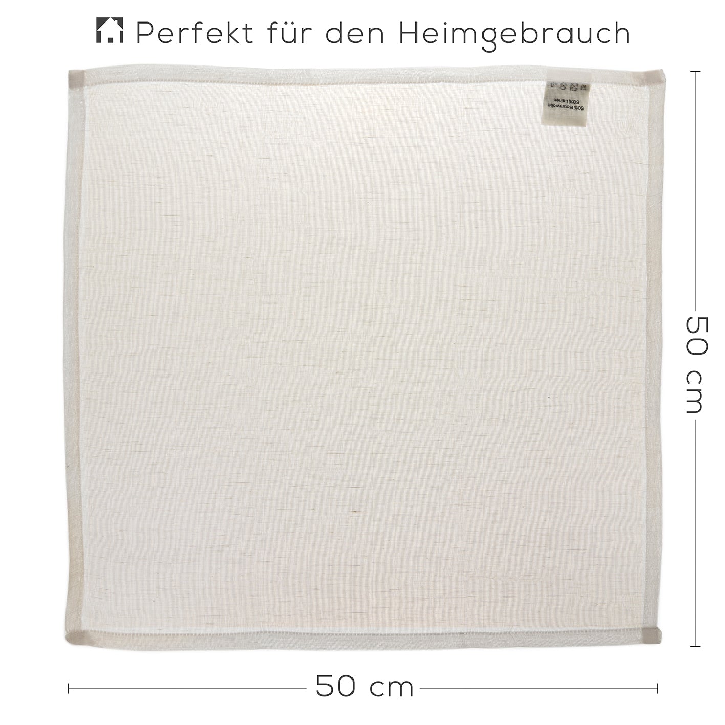 Passiertuch - 50 x 50 cm - 2er Set, quadratisches feines Siebtuch ideal für Küchennutzung und Heimgebrauch.