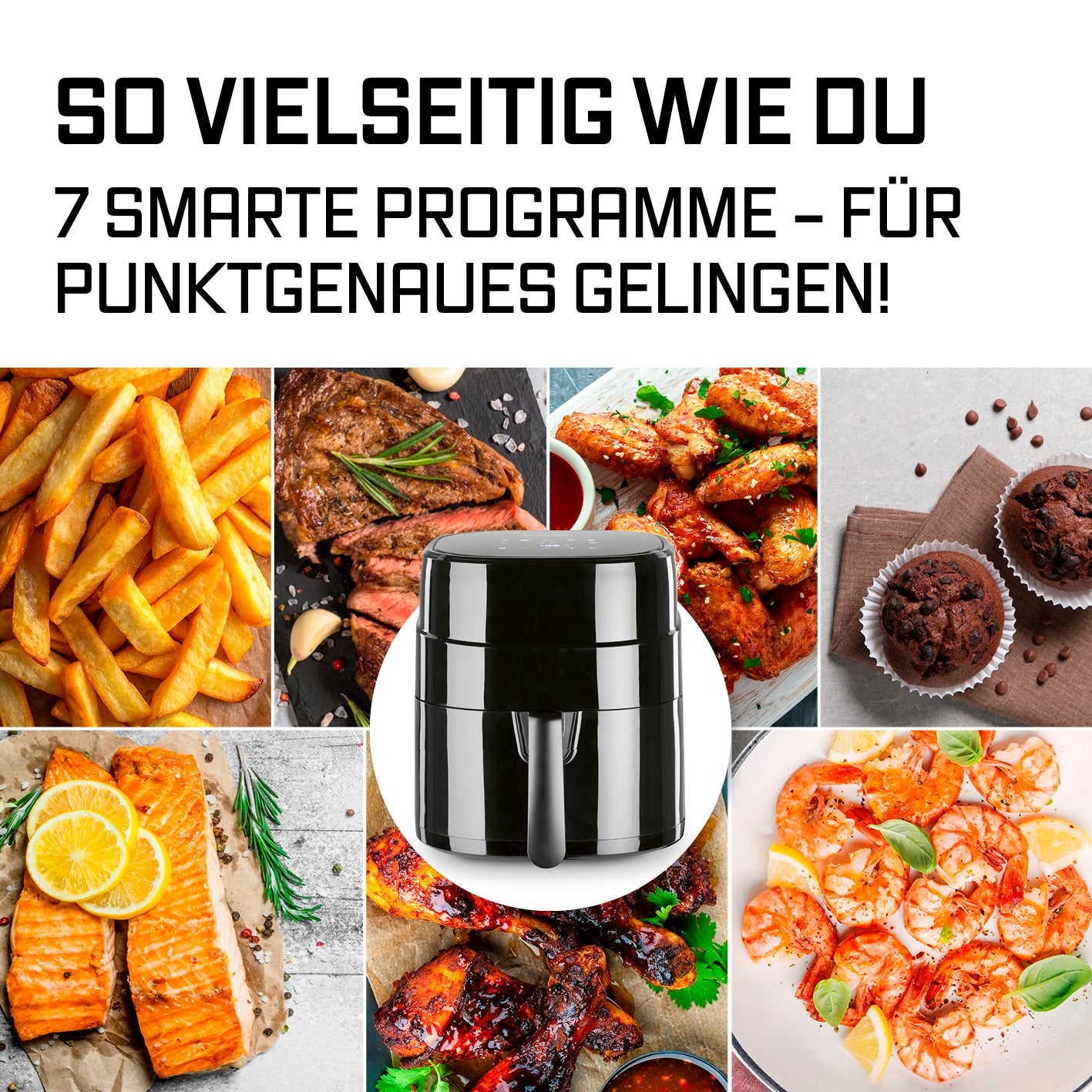 Heißluftfritteuse - 4,5 L Fassungsvermögen