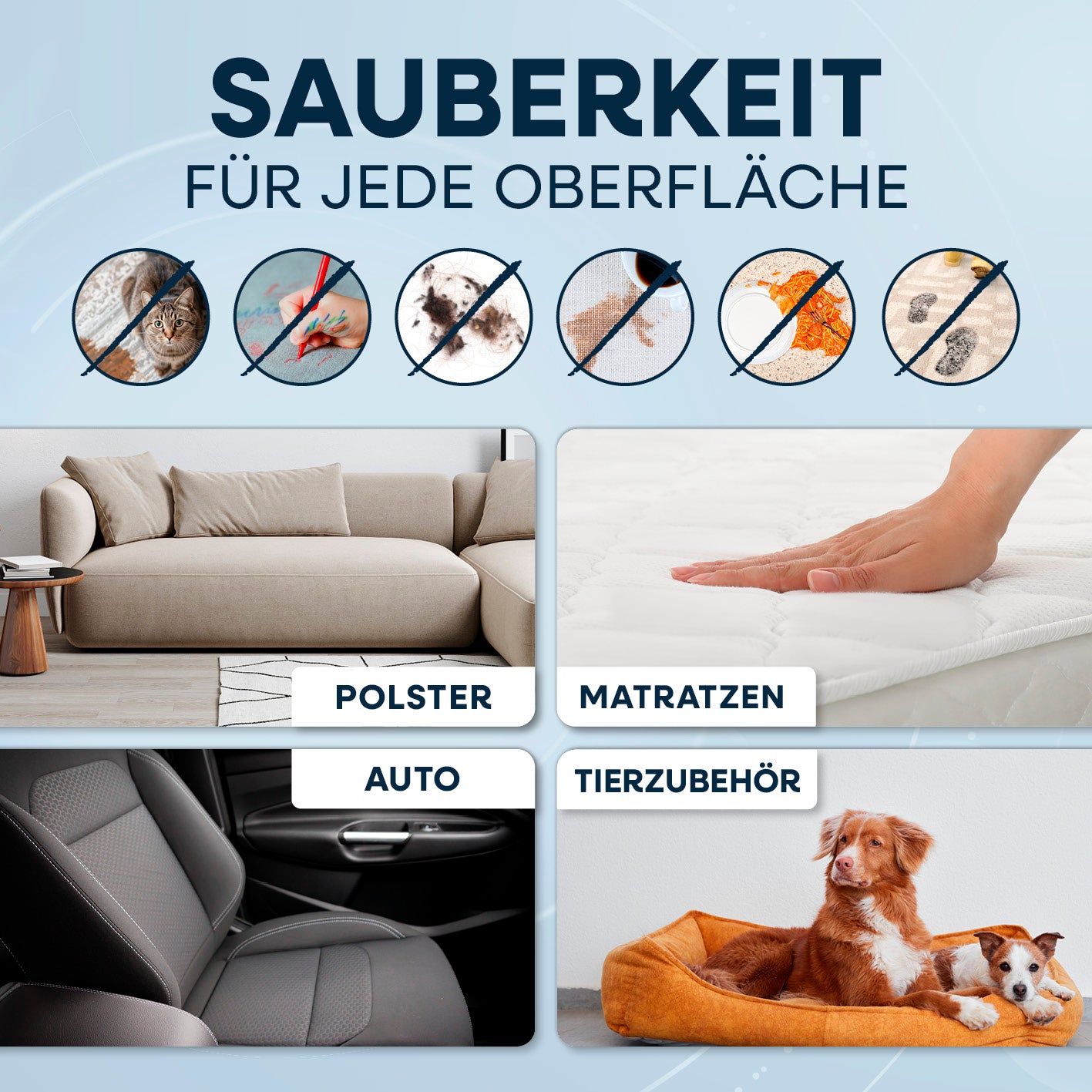 Polster- & Teppichreiniger Pro Steam inkl. 1 l Teppich- & Polsterreiniger-Konzentrat