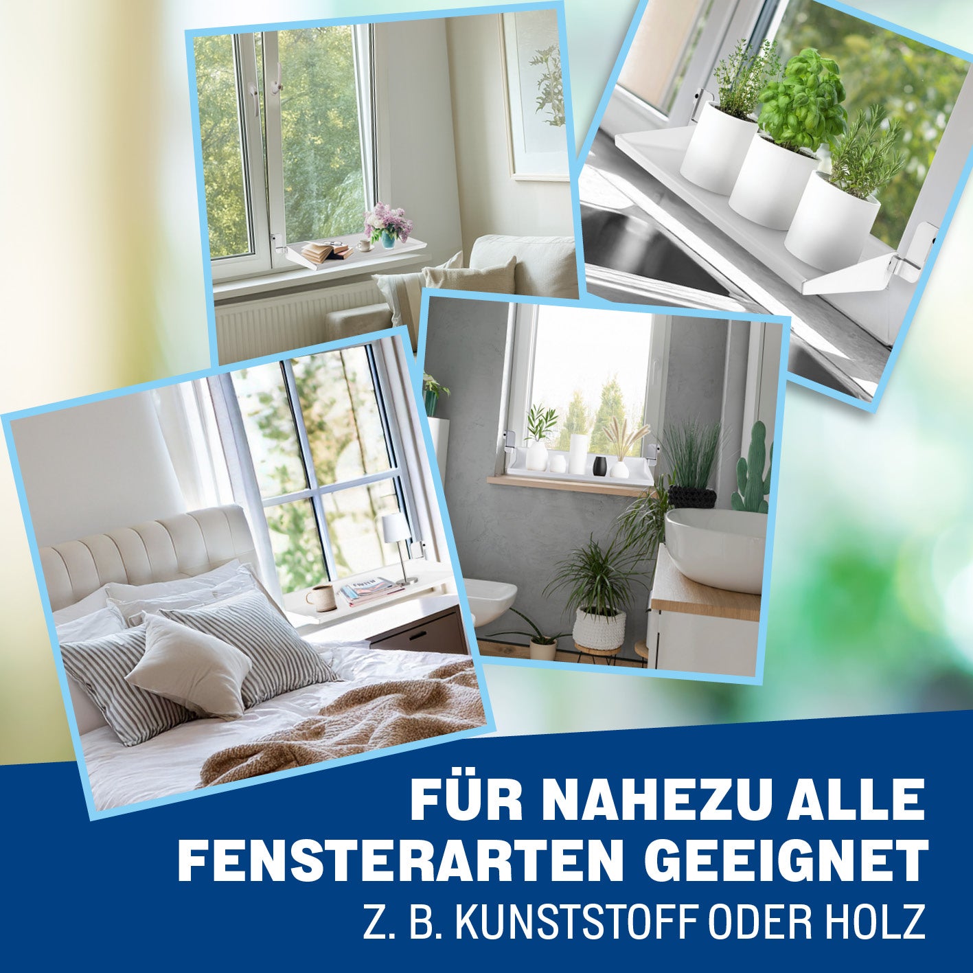 Flexible Fensterbank zum Lüften ohne Abräumen