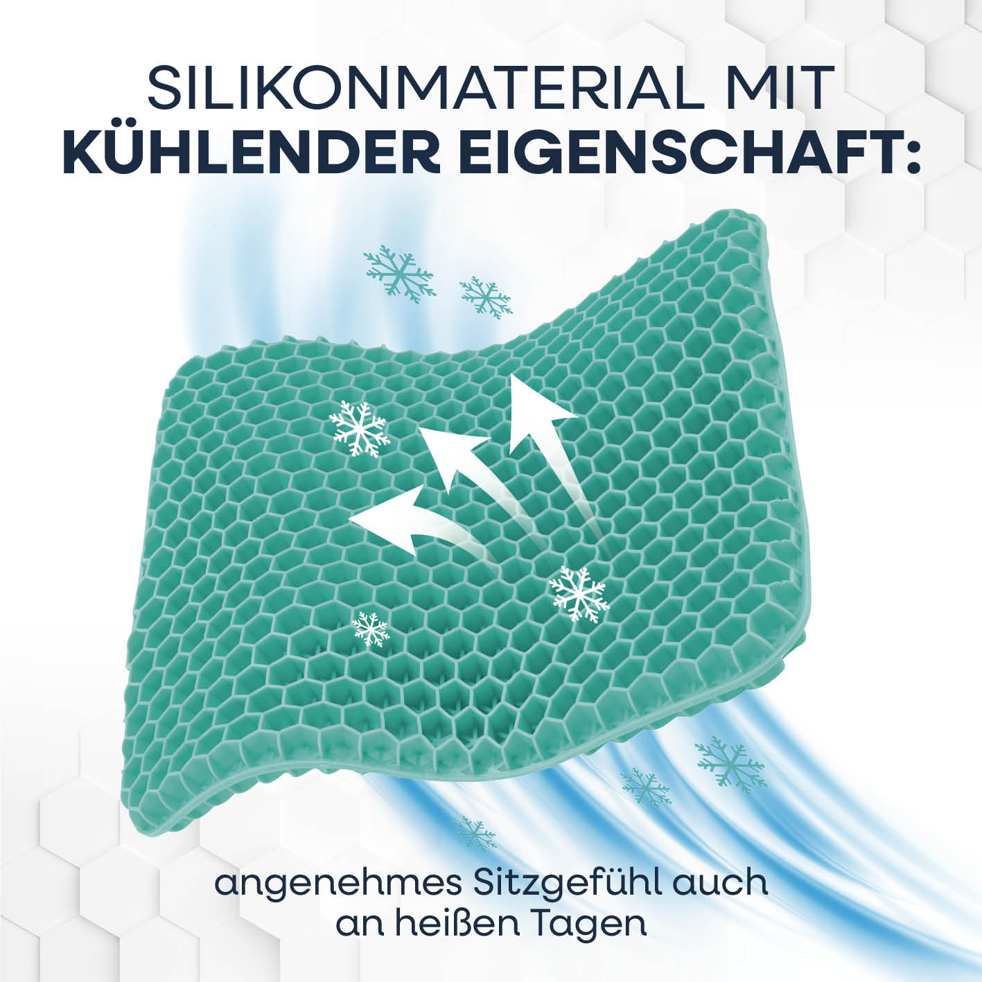 Komfort-Sitzkissen mit Wabenstruktur