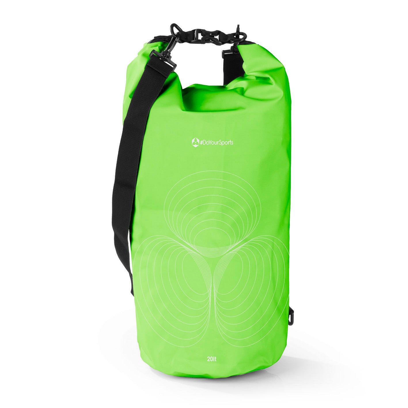 Dry Bag 20L - Grün, wasserdichter, robuster Outdoor-Rucksack mit Rolltop-Verschluss und verstellbarem Schultergurt für Abenteuer.