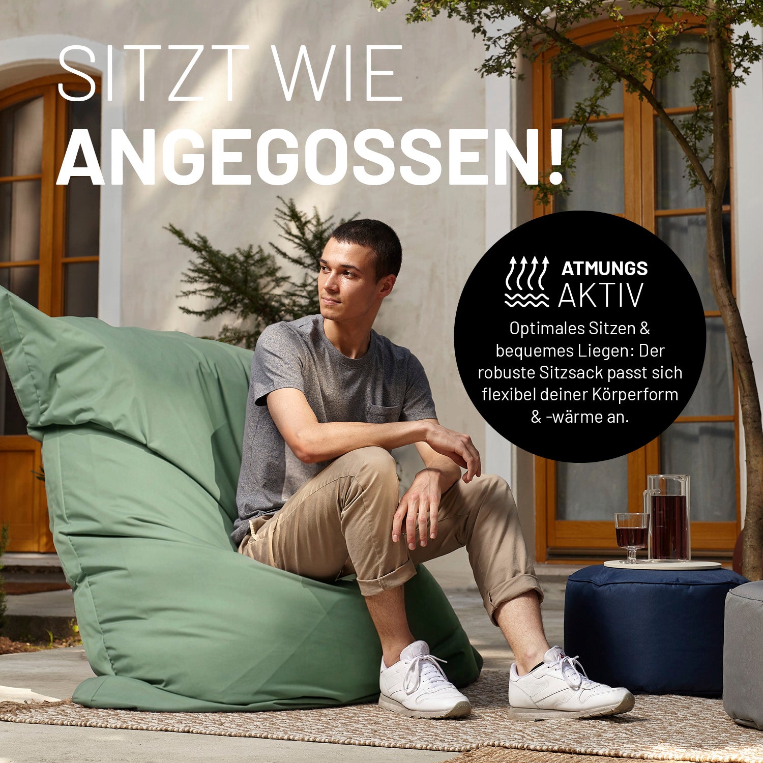 Sitzsack Classic XXL (380 L) - indoor & outdoor - Pastell Grün