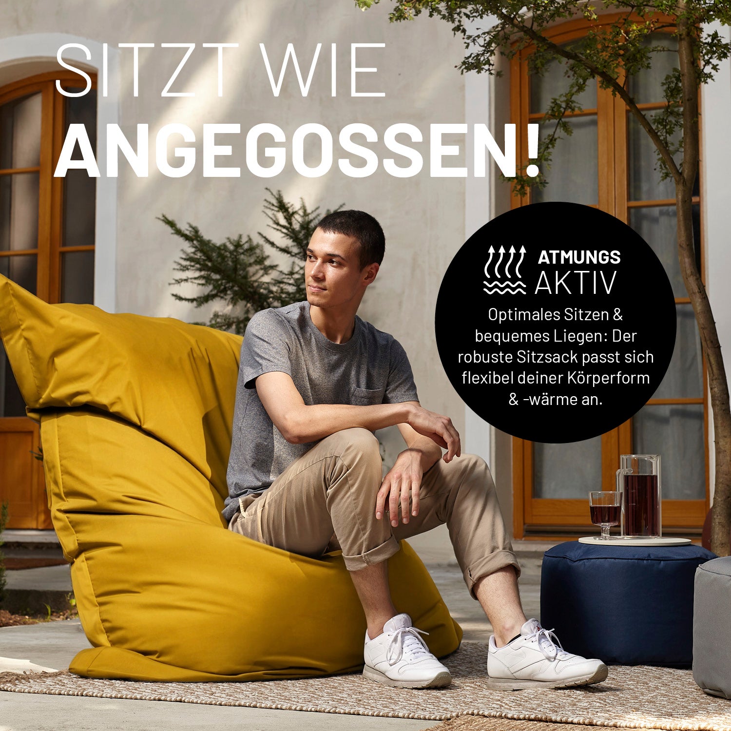 Sitzsack Classic XXL (380 L) - indoor & outdoor - Senfgelb