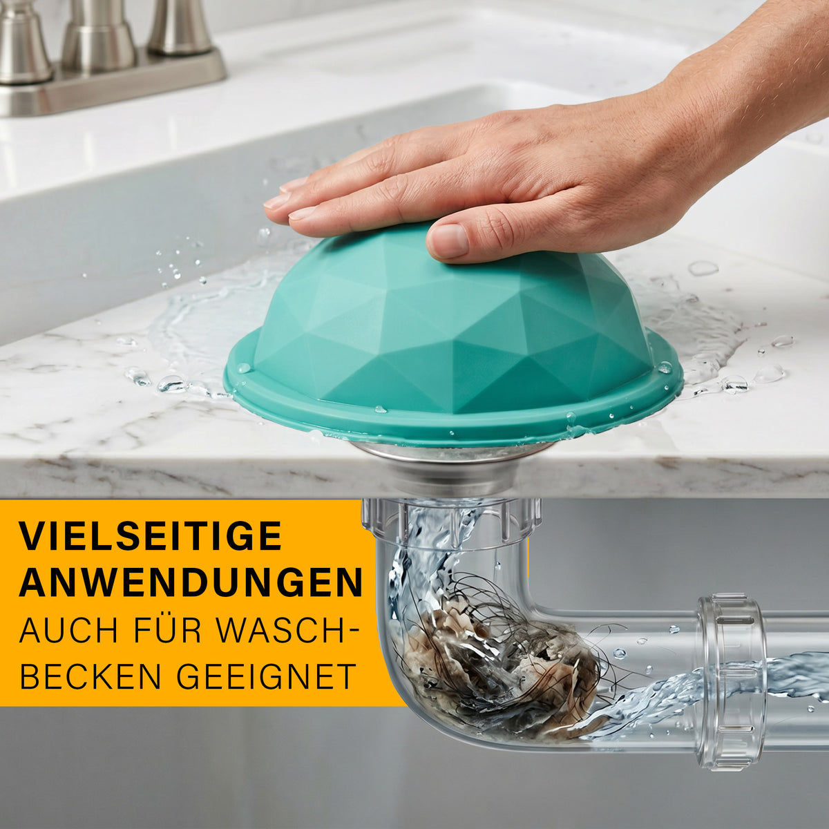 Abfluss-Pömpel für Dusche & Waschbecken