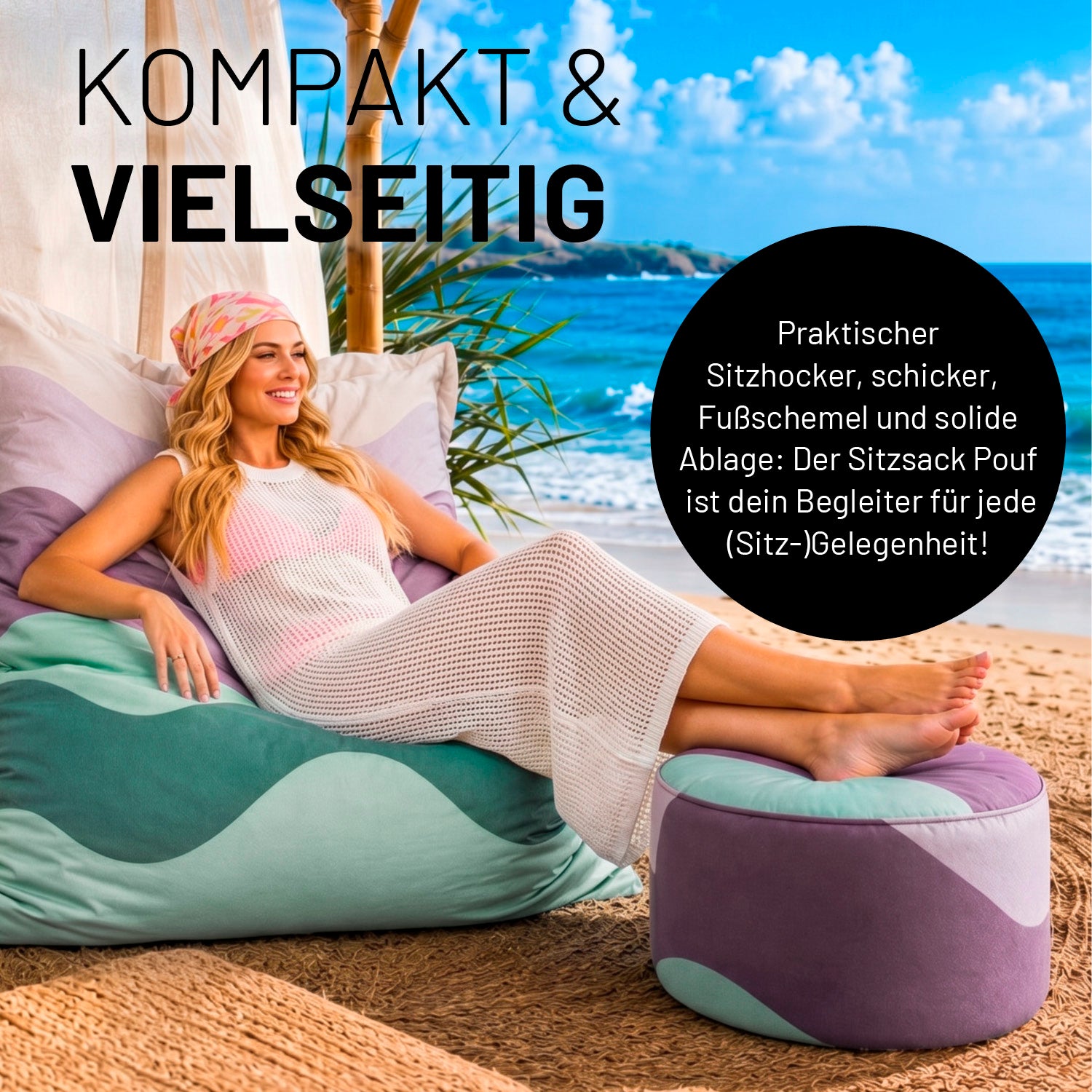 Sitzsack Pouf Wave