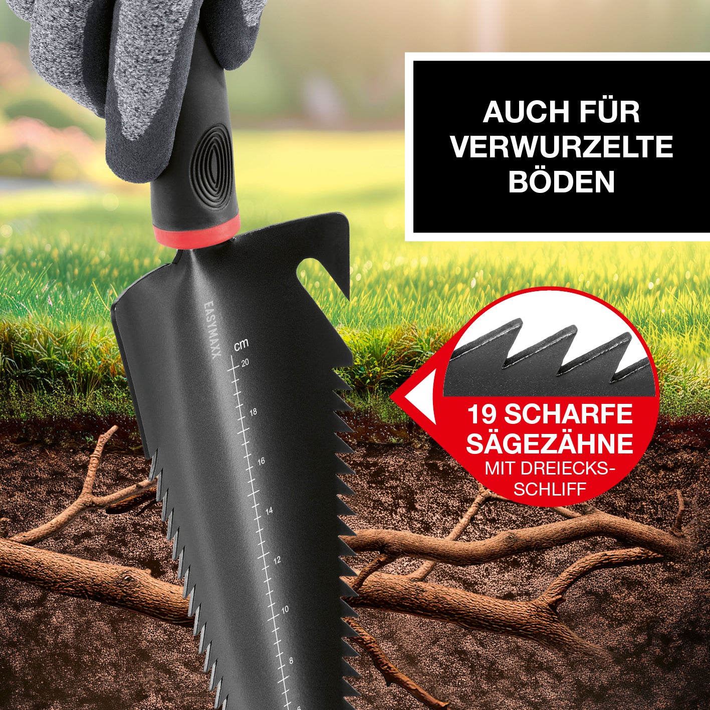 Gartenwerkzeug-Set mit Wurzelsägefunktion - 2-tlg.