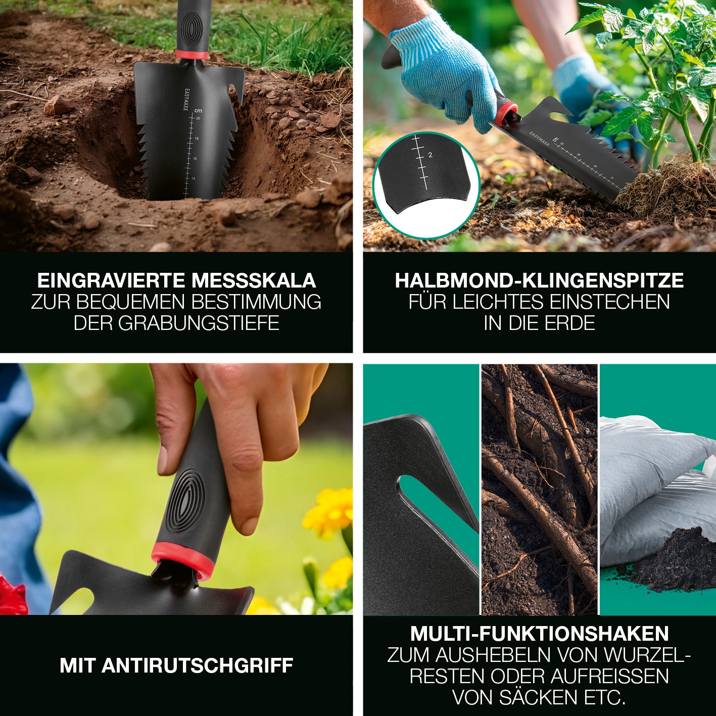 Gartenwerkzeug-Set mit Wurzelsägefunktion - 2-tlg.