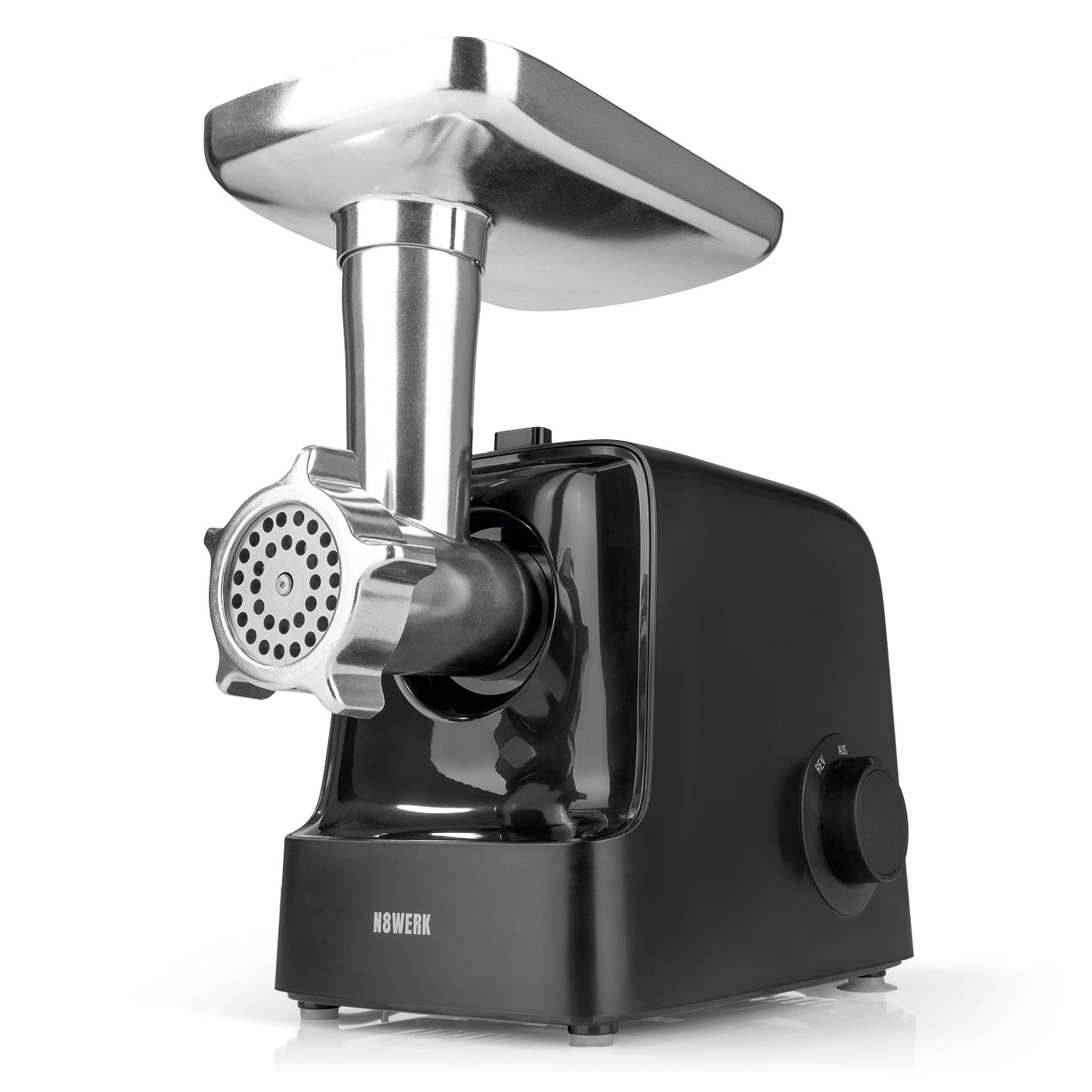 Fleischwolf inkl. Rücklauf-Funktion - max. 2000 W - Midnight Edition, 5in1 für Fleisch, Gemüse, Kebbe und mehr, 2 Leistungsstufen.