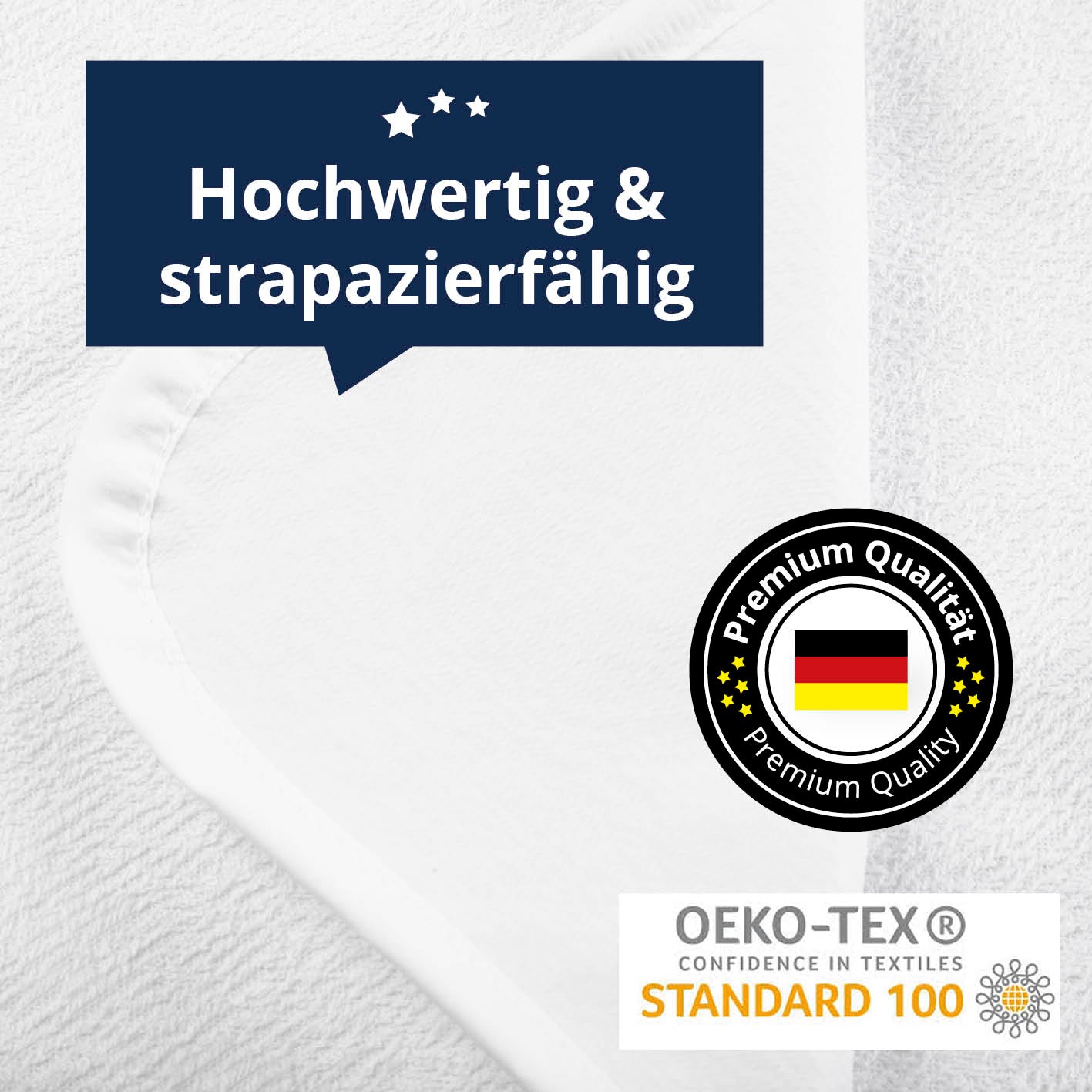 Wasserundurchlässige Matratzenauflage - 140 x 200 cm, hochwertig, strapazierfähig, atmungsaktiv, waschmaschinenfest, Premiumqualität, OEKO-TEX Standard 100.