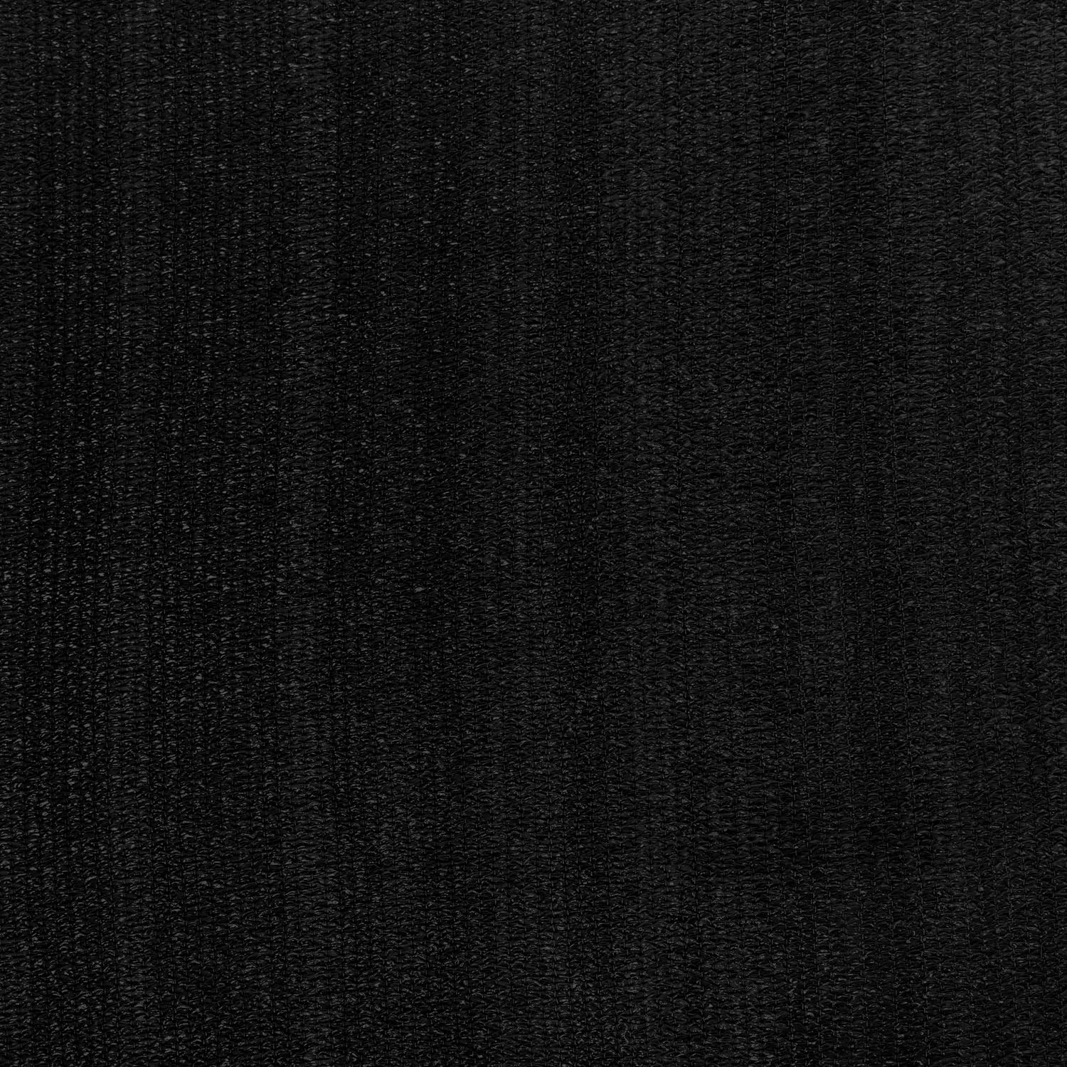 Sonnensegel 100% HDPE mit Stabilisator für UV-Schutz - Quadrat 5 x 5 Meter - Schwarz, robustes, wetterbeständiges Material
