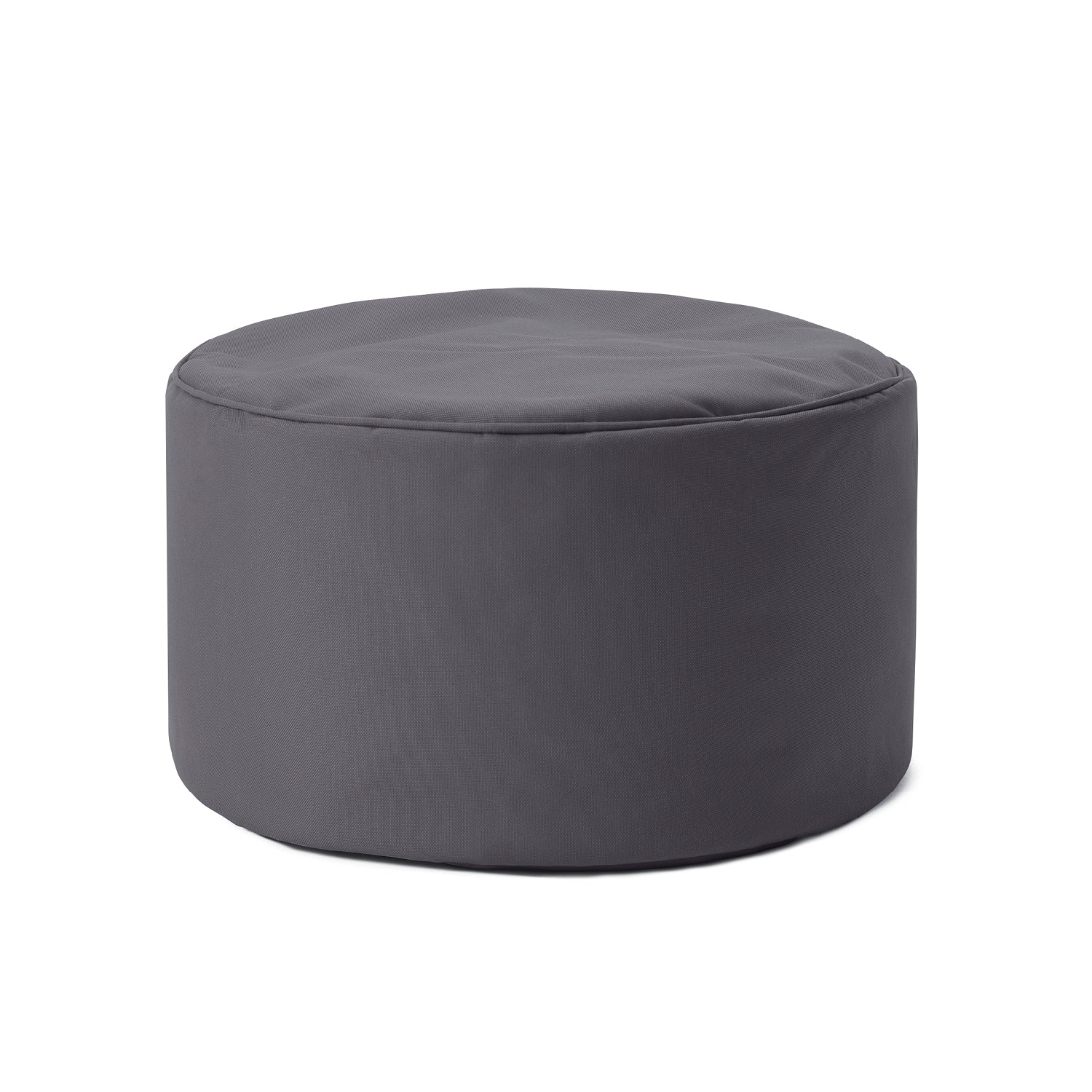 Sitzsack-Hocker/Pouf (50 L) Anthrazit, multifunktional, leicht, langlebig, für indoor & outdoor, pflegeleicht mit verdecktem Reißverschluss.