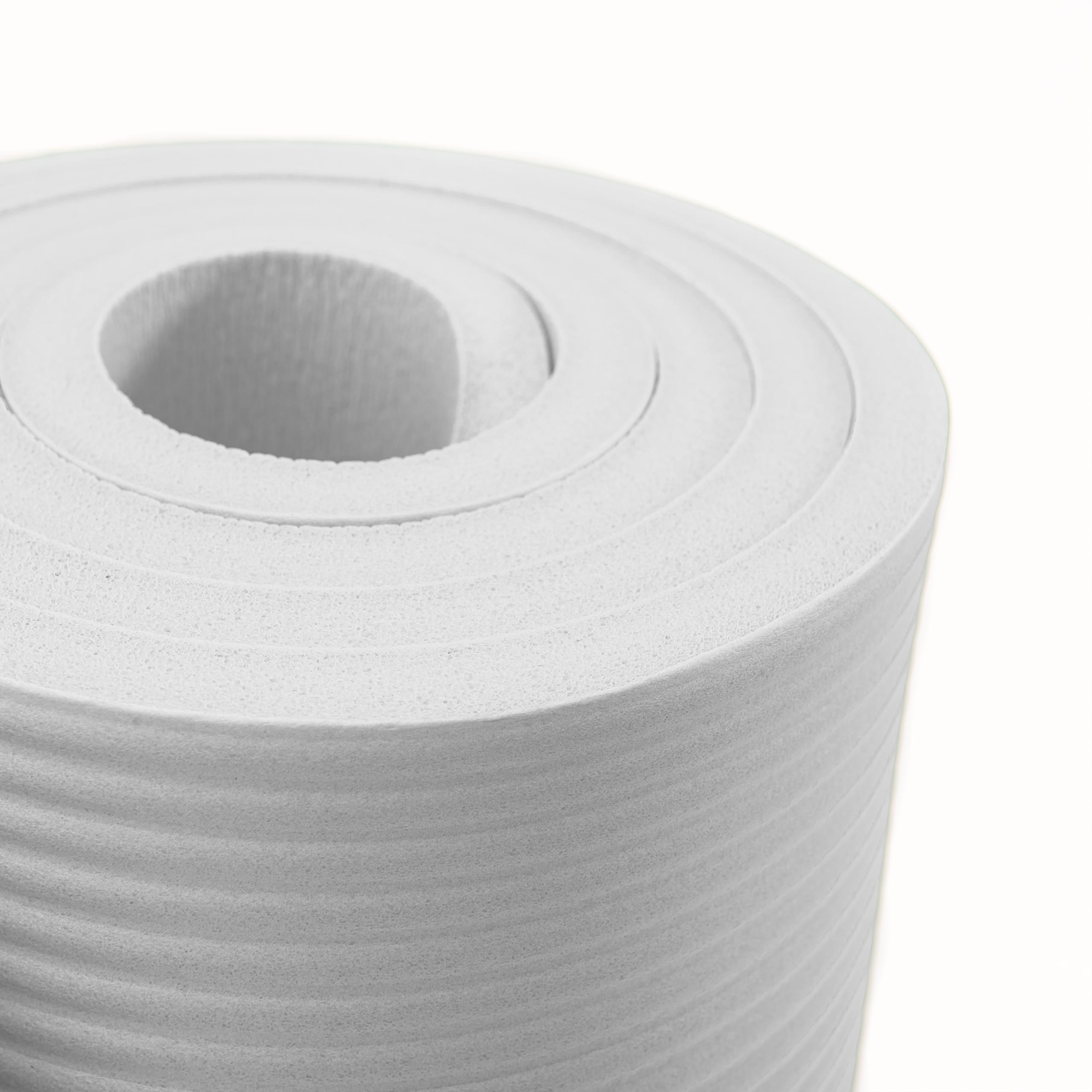 Fitness- & Gymnastikmatte - 183 x 61 x 1,2 cm - Weiß, rutschfest, robust, leicht, mit praktischem Tragegurt für Indoor- & Outdoor-Training.