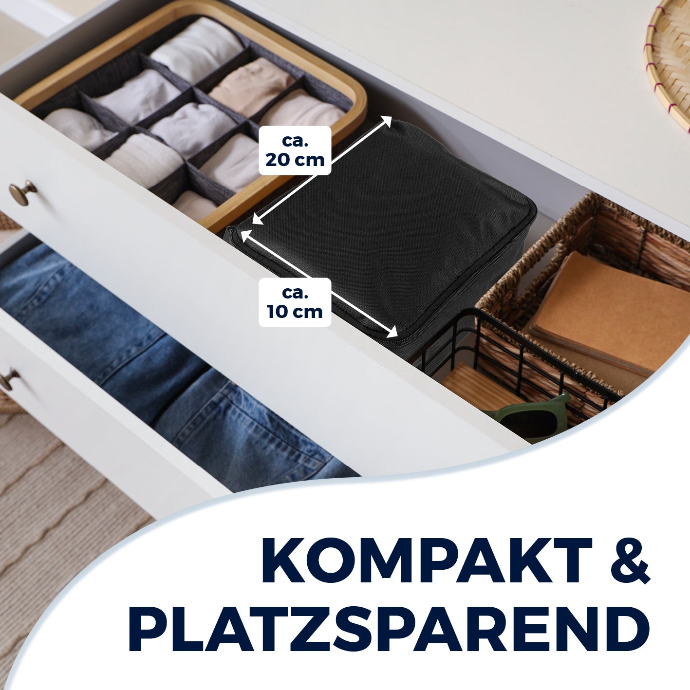 Hemdenbügler PRO KOMPAKT schwarz/silber – handlich, kompakt ca. 20x10 cm, ideal platzsparend für kleine Haushalte und unterwegs.