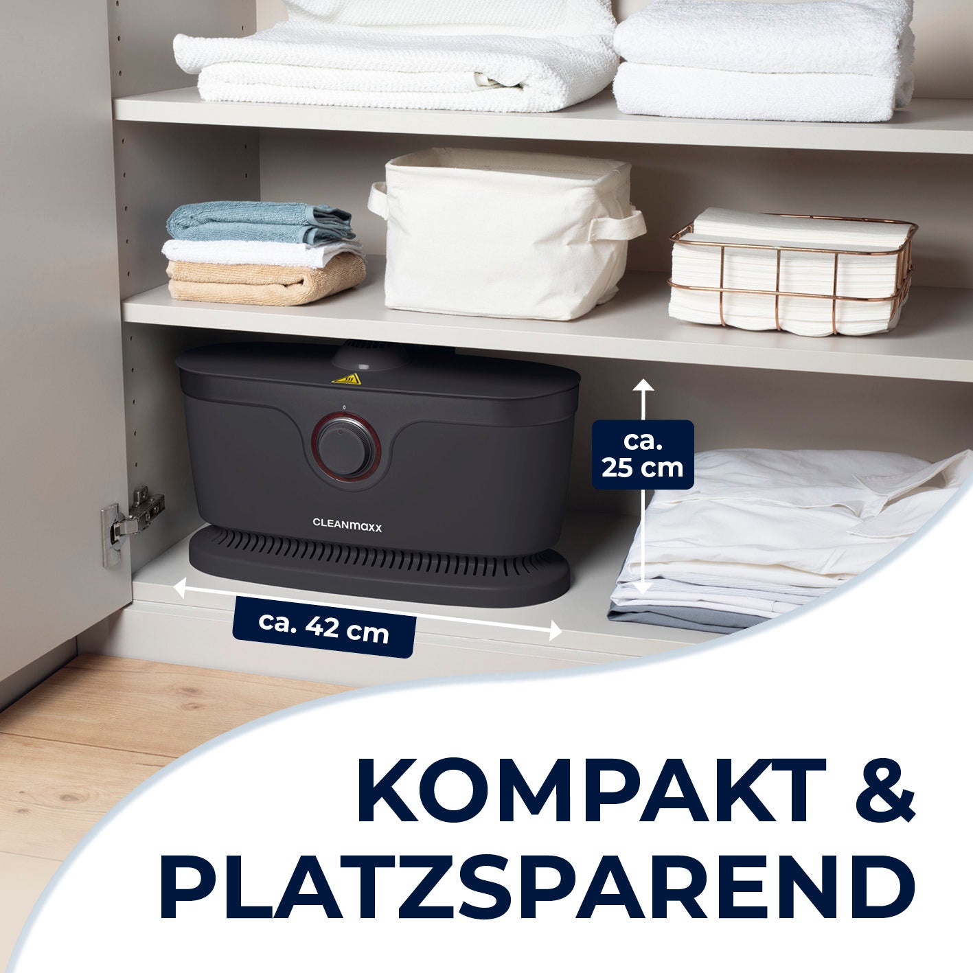 Hemdenbügler PRO - Schwarz kompakt und platzsparend, ideal für schnelles Trocknen und Bügeln von Hemden und Blusen.