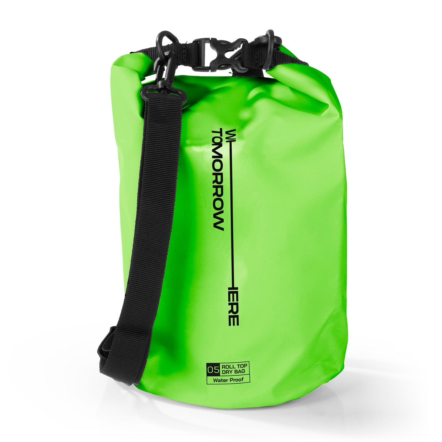 Dry Bag 5L - Style 02 - Grün, wasserdichter, robuster Outdoor-Rucksack mit verstellbarem Schultergurt und Rolltop-Verschluss für sicheren Schutz.