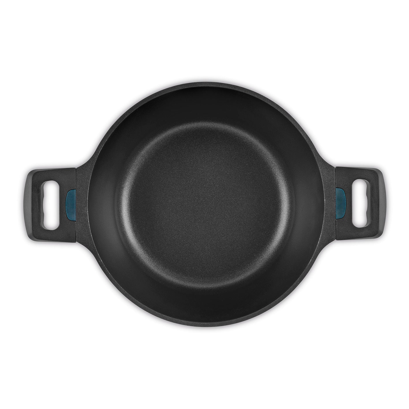 Aluguss-Kochtopf 24 cm - N8WERK Heat Indicator - Midnight Edition mit 3-fach Ilag-Ultimate-Beschichtung und hitzebeständigem Griff.