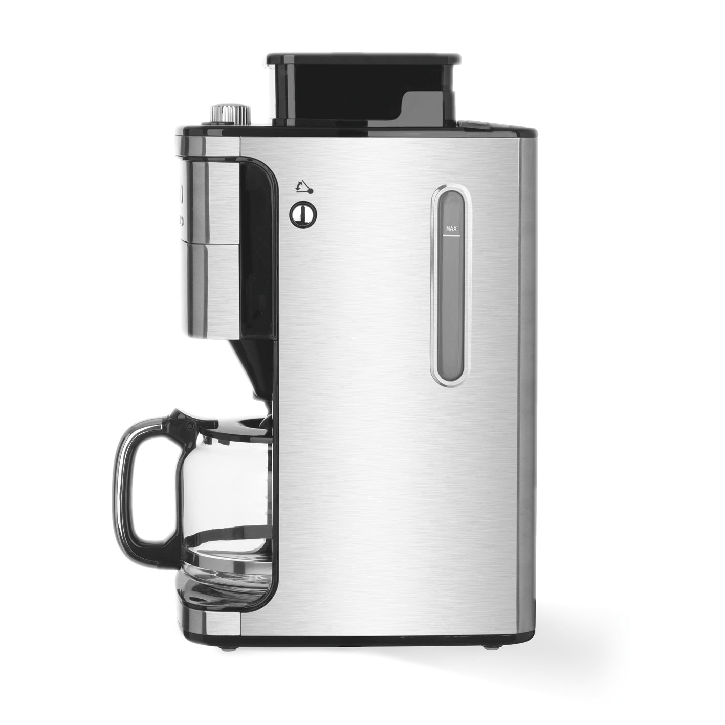 FRESH-AROMA-PERFECT SUPERIOR Filterkaffeemaschine mit Mahlwerk, 1,5 l Glaskanne, 28 Mahlgrade, Timer und Warmhalteplatte.