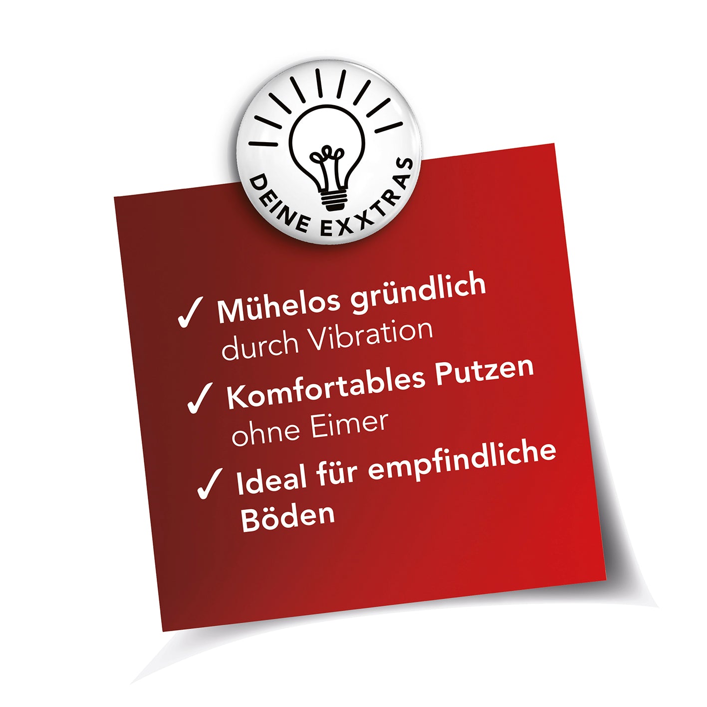 Akku-Vibrationsmopp mit Sprühfunktion - grau, ermöglicht müheloses, schonendes Putzen ohne Eimer, ideal für empfindliche Böden.