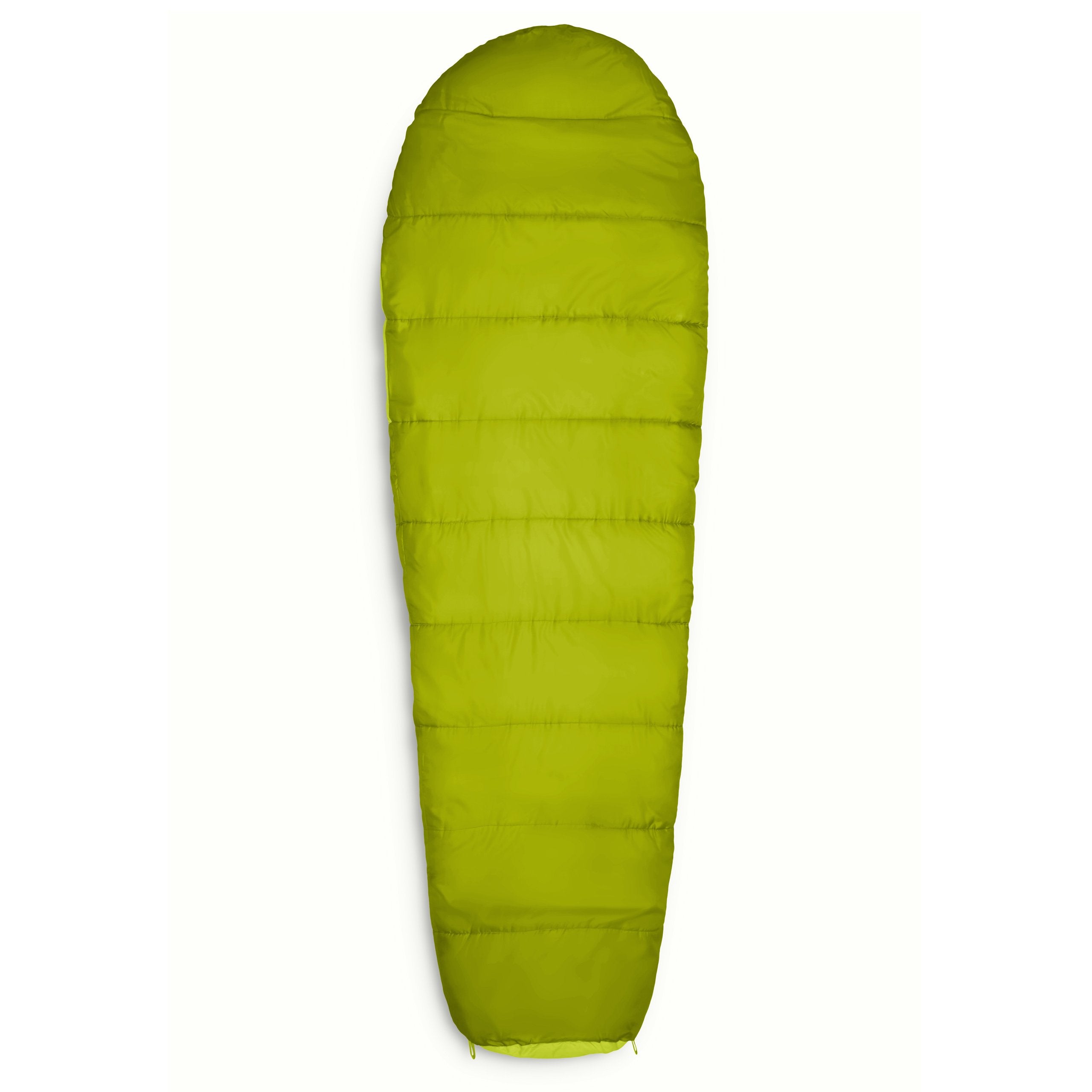 Camping Schlafsack Classic Mumienschlafsack in Oliv-Hellgrün, wasserabweisend, 230 x 80 x 55 cm, mit praktischer Tasche.
