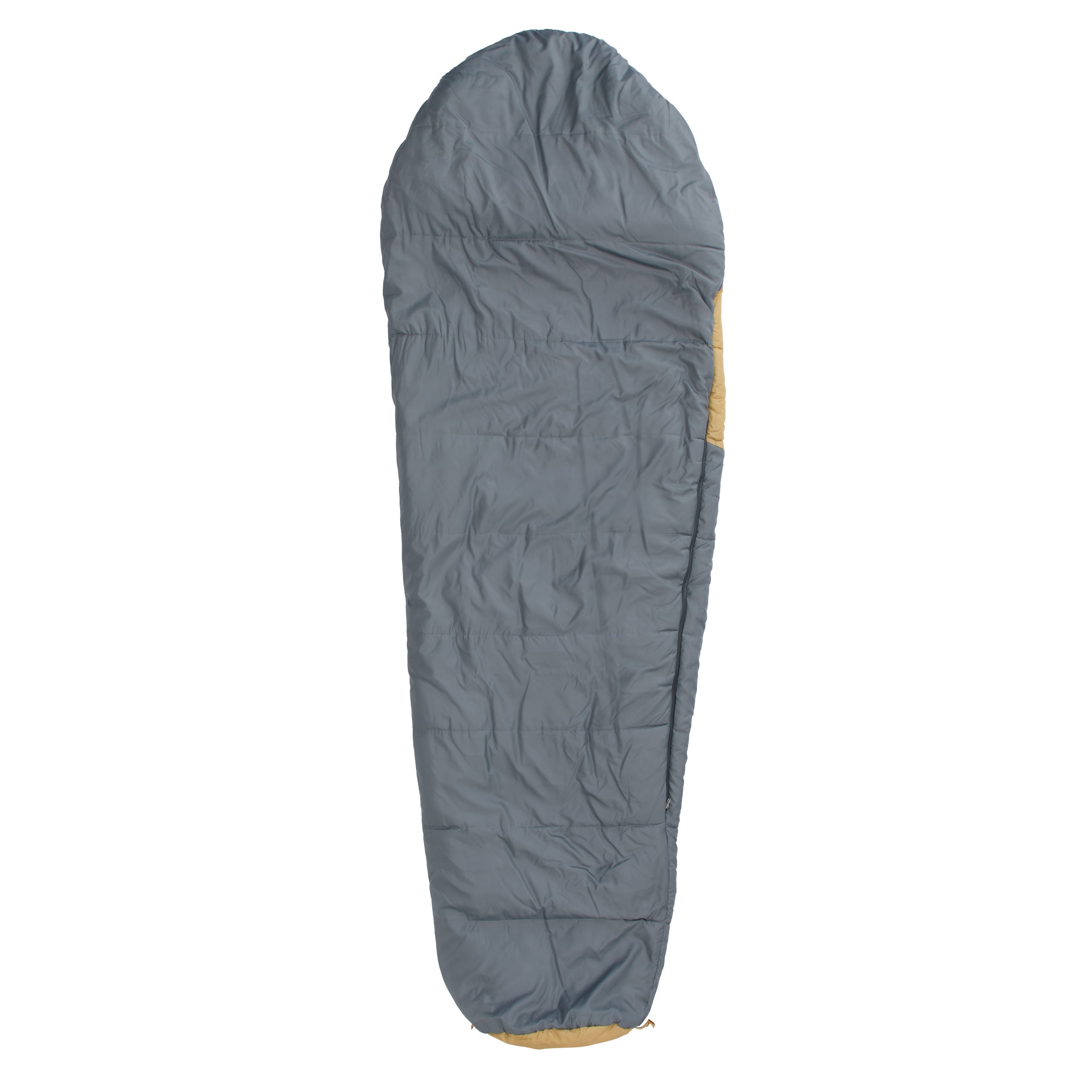 Camping Schlafsack Classic - Mumienschlafsack 230x80x55 cm, wasserabweisend, atmungsaktiv, mit Kordelzug und Packsack, Curry.