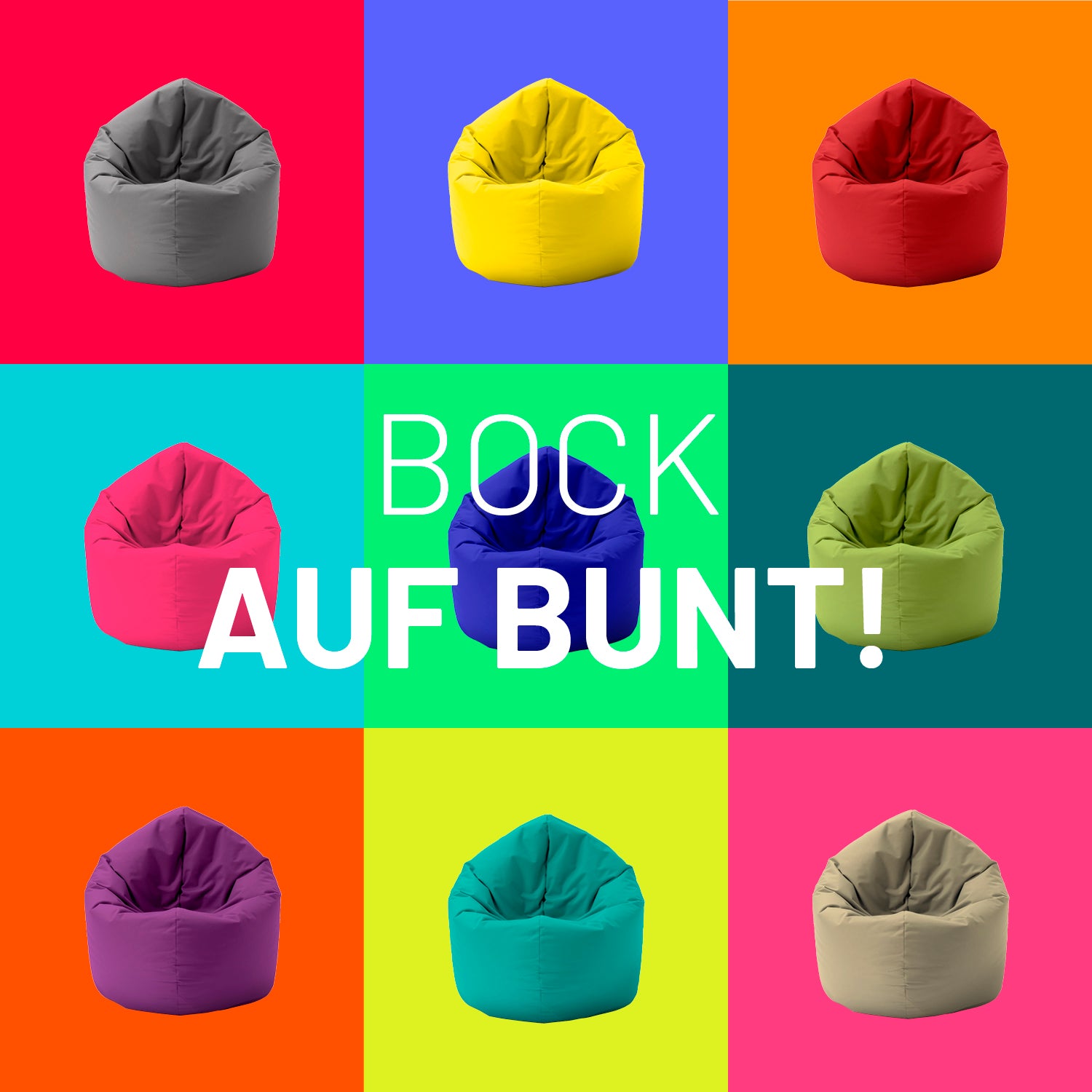 Sitzsack Drops (300 L) - Braun, vielseitig für drinnen & draußen, langlebig, pflegeleicht mit verdecktem Reißverschluss und hochwertiger EPS-Füllung.