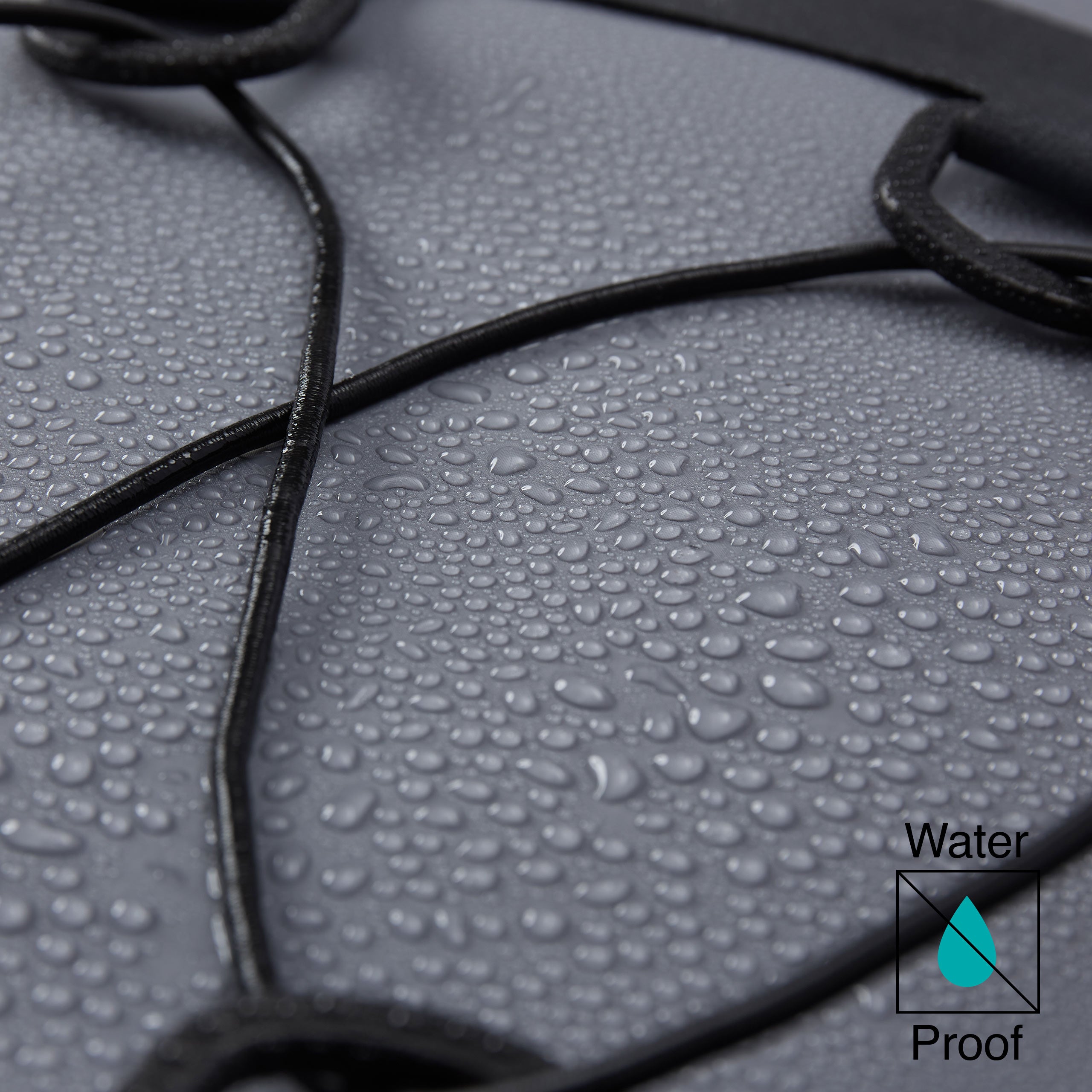 Fahrrad Gepäck Tasche wasserfest - Gepäckträger Packtasche 23L Grau mit wasserabweisender Oberfläche und reflektierenden Bändern.