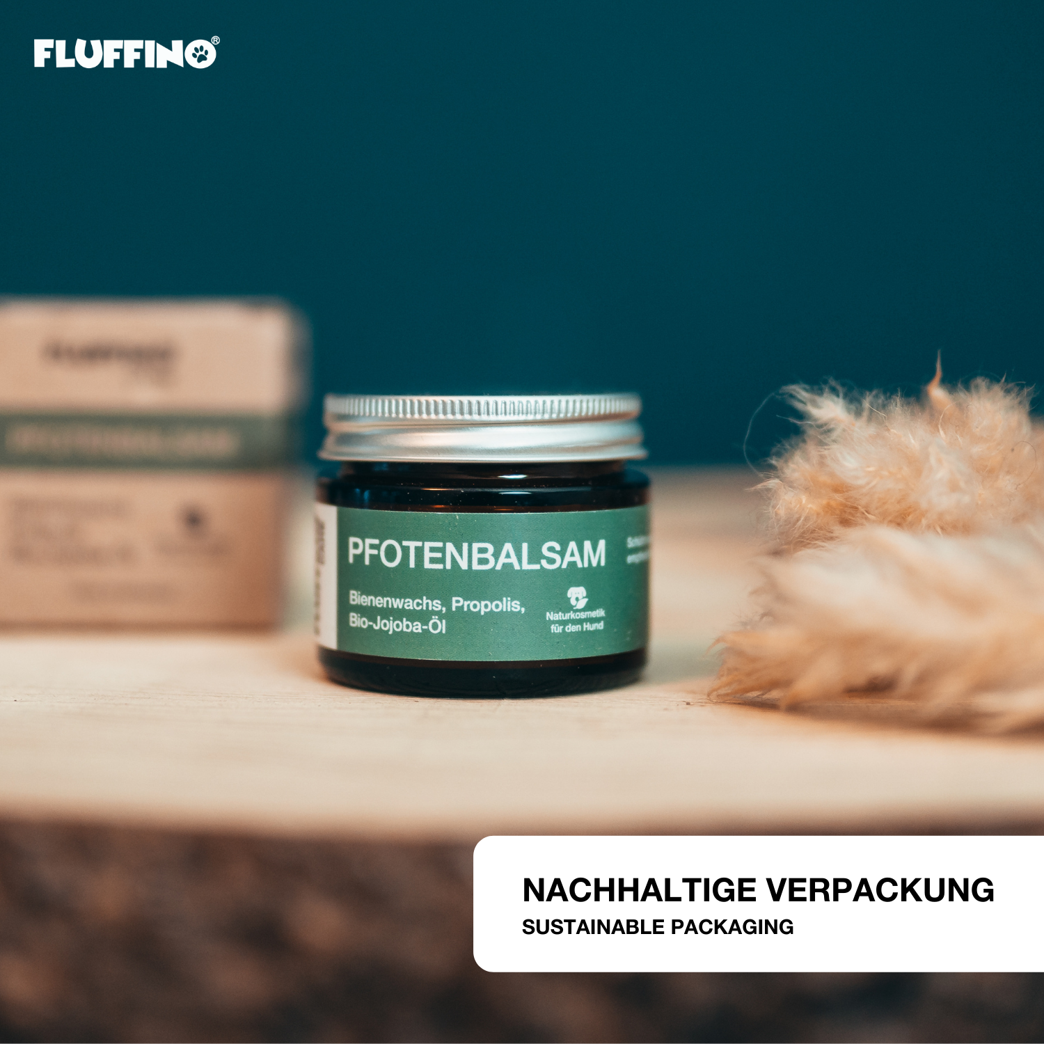 Pfotenbalsam - 50 ml - 100% natürlicher Pfotenschutz aus Bienenwachs, Propolis und Bio-Jojobaöl für empfindliche Hundepfoten.