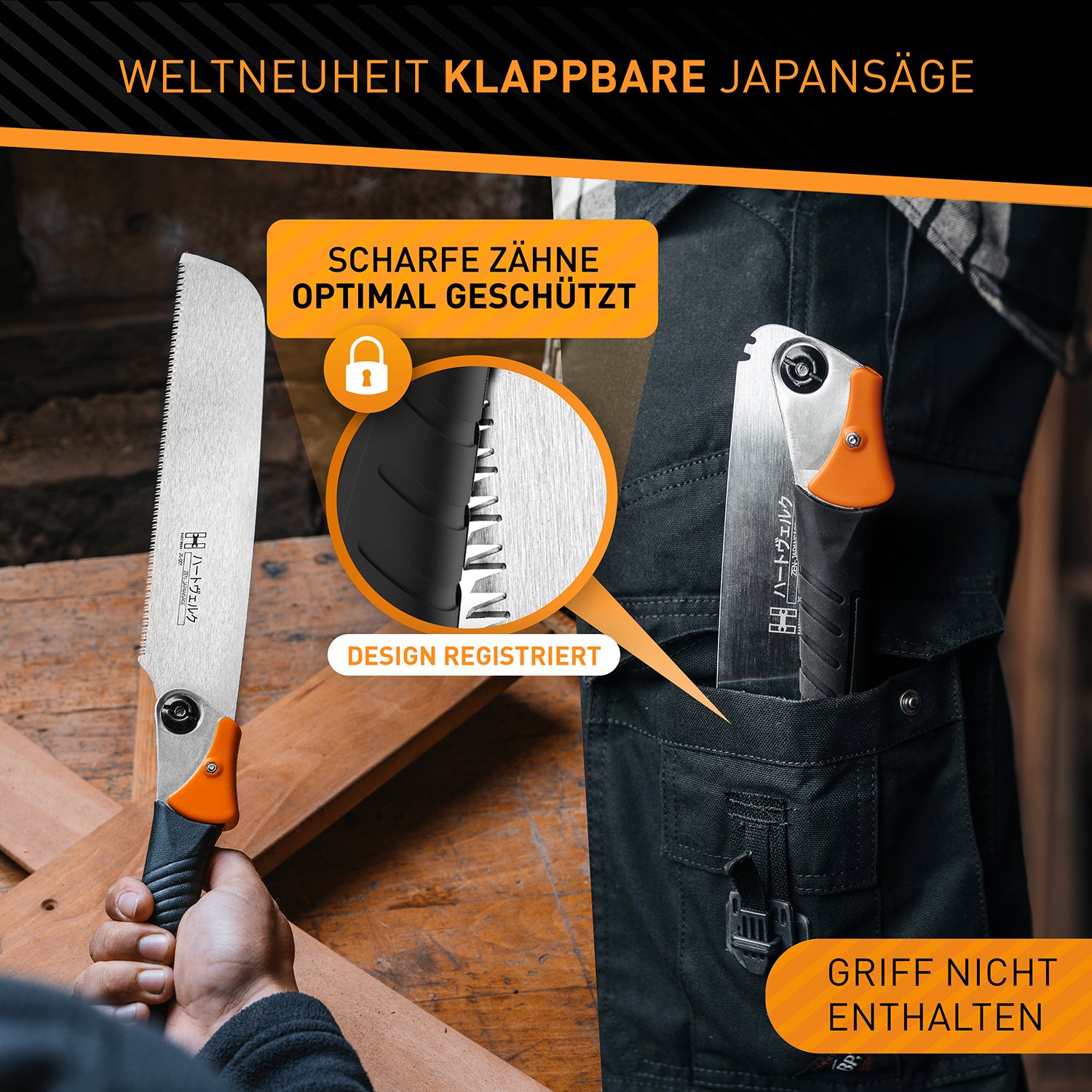 Ersatzsägeblatt für Japansäge Zen - 240 mm, SK4-Karbonsstahl, scharfe Zähne, kompatibel mit HARDTWERK Zen Kataba Japansäge.
