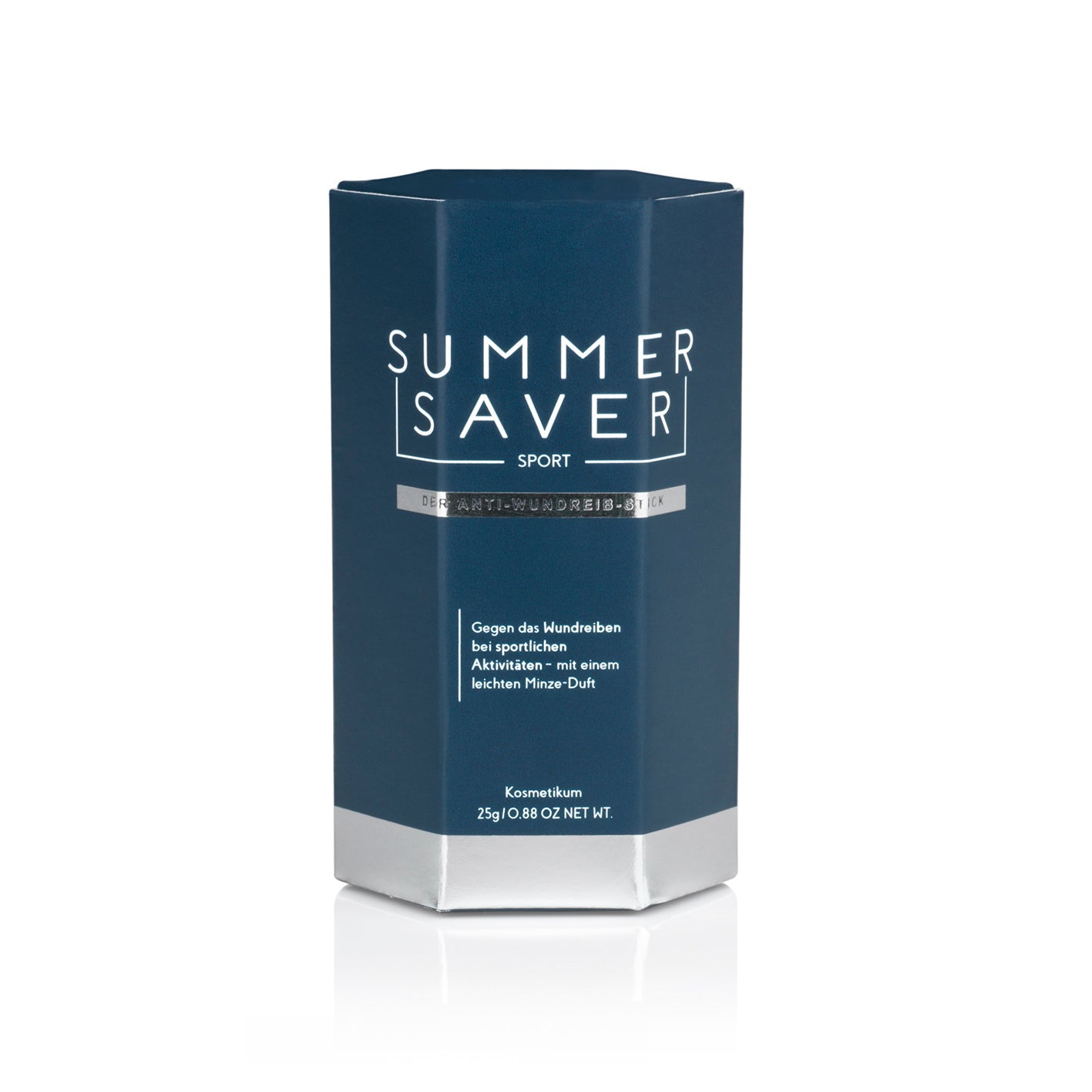Kosmetikum - Anti-Wundreib-Stick - Sport - 25 g gegen Wundreiben bei Sport, mit Minze-Duft, dermatologisch getestet, ideal für Oberschenkel, Gesäß, Füße.