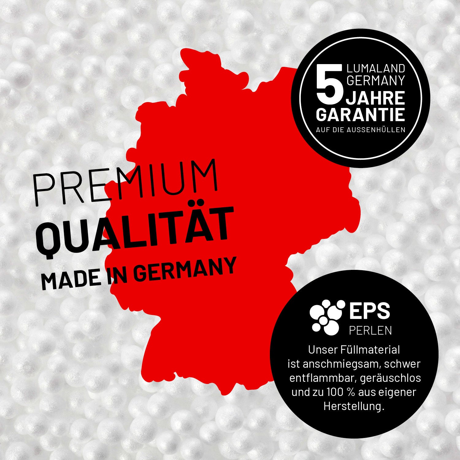 XXL Microvelours Sitzsack (380 L) in Dunkelblau mit hochwertiger EPS-Füllung, wasserfest und made in Germany.