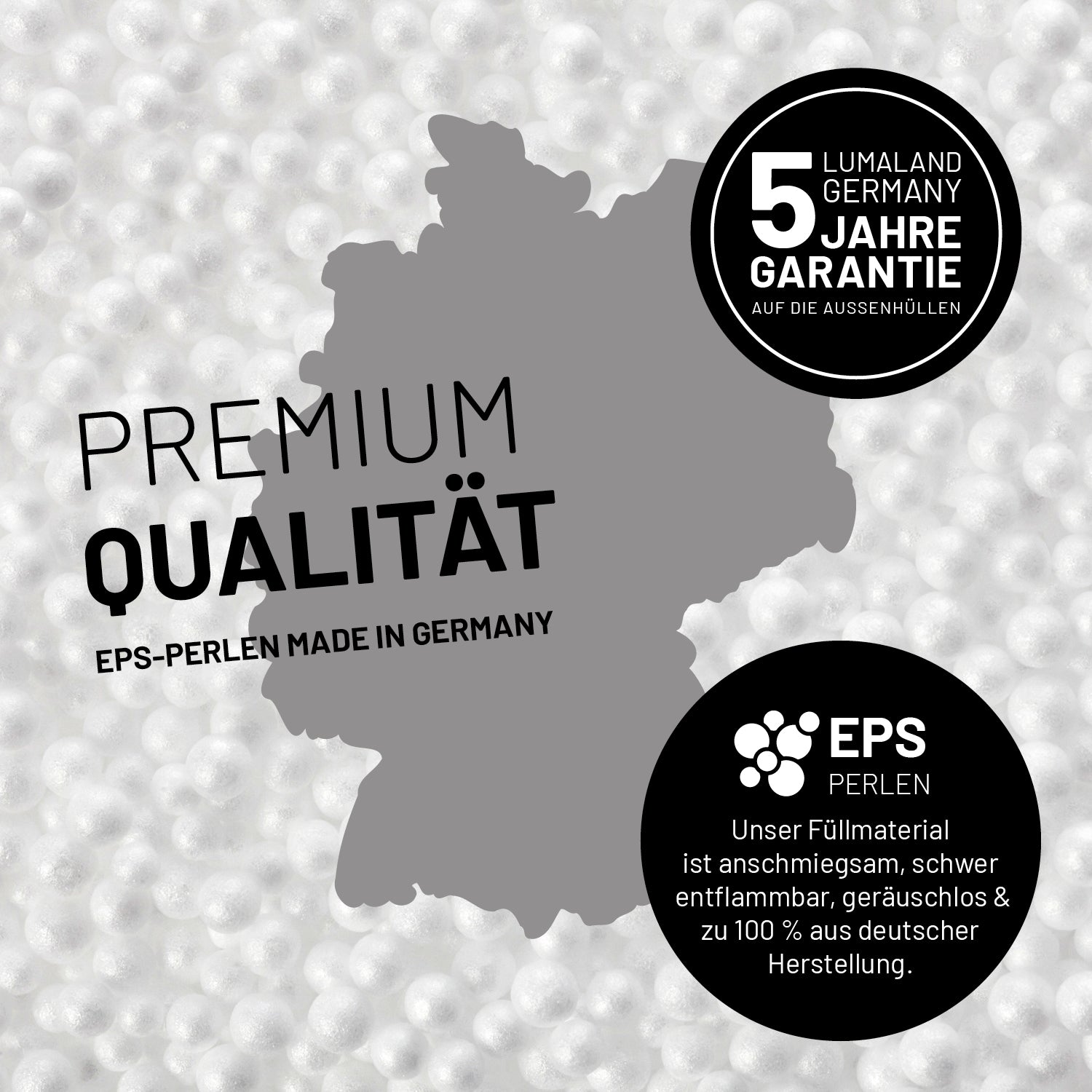 Basic Set (5-tlg.) - Modulares System - In- & outdoor - Senfgelb mit hochwertigen EPS-Perlen, 5 Jahre Garantie, Made in Germany Qualität.