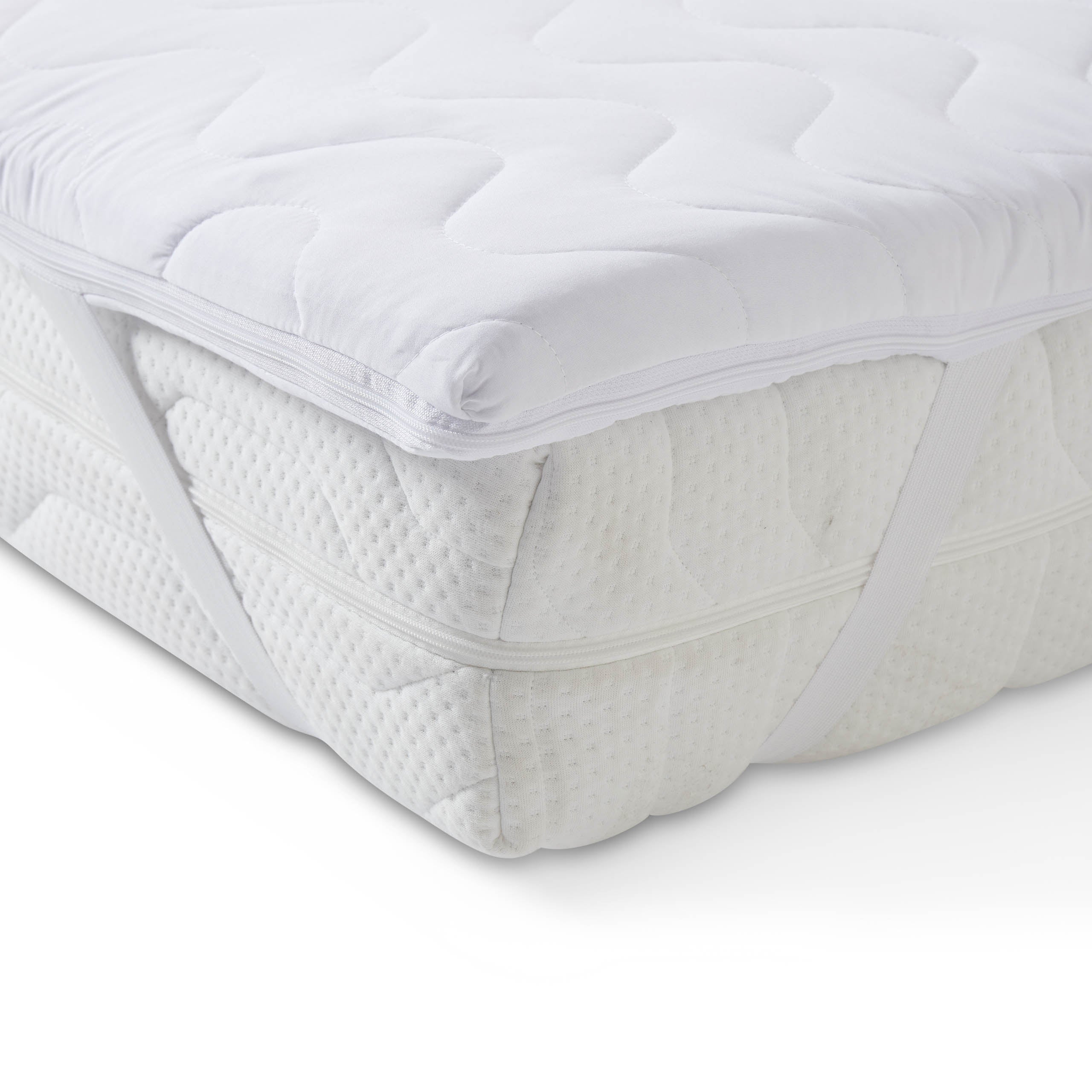 Matratzentopper Microfaser - 140 x 200 x 3,5 cm mit Memory Foam, abnehmbarem Bezug und atmungsaktiver Microfaser für optimalen Schlafkomfort.