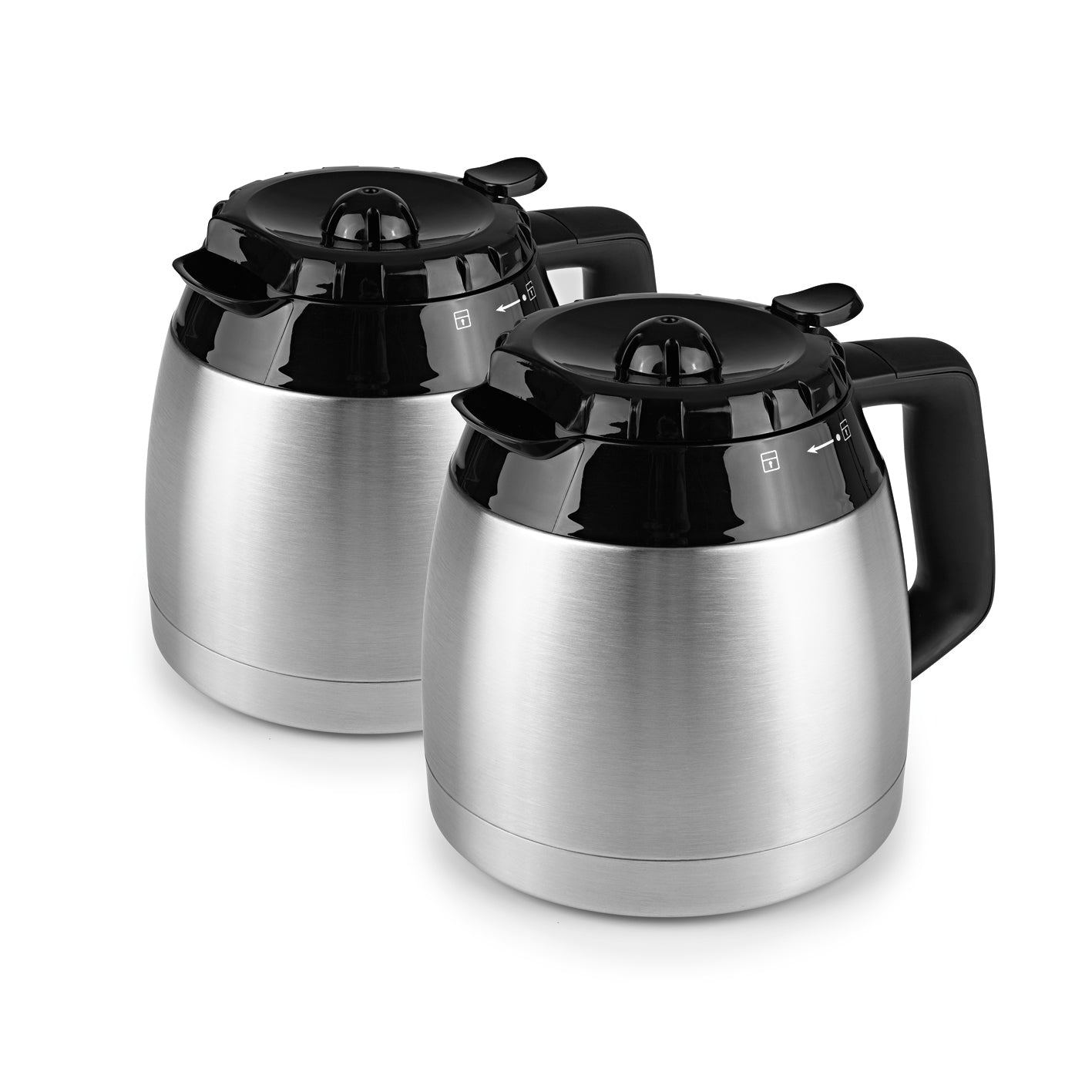 FRESH-AROMA-PERFECT III Filterkaffeemaschine mit Mahlwerk und 2x 1,25 l Thermo-Isolierkannen, warmhaltefunktion, digitalem Display.