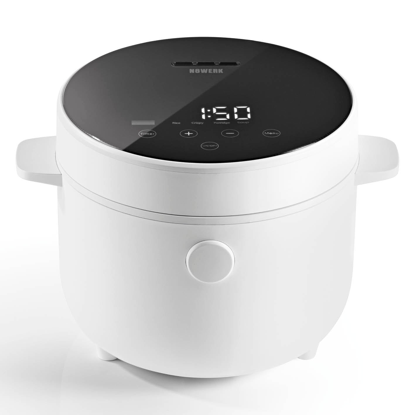 Digitaler Reiskocher mit Touch-Display, Antihaftbeschichtung, 5 Kochprogrammen und praktischer Warmhaltefunktion für vielseitiges Kochen.