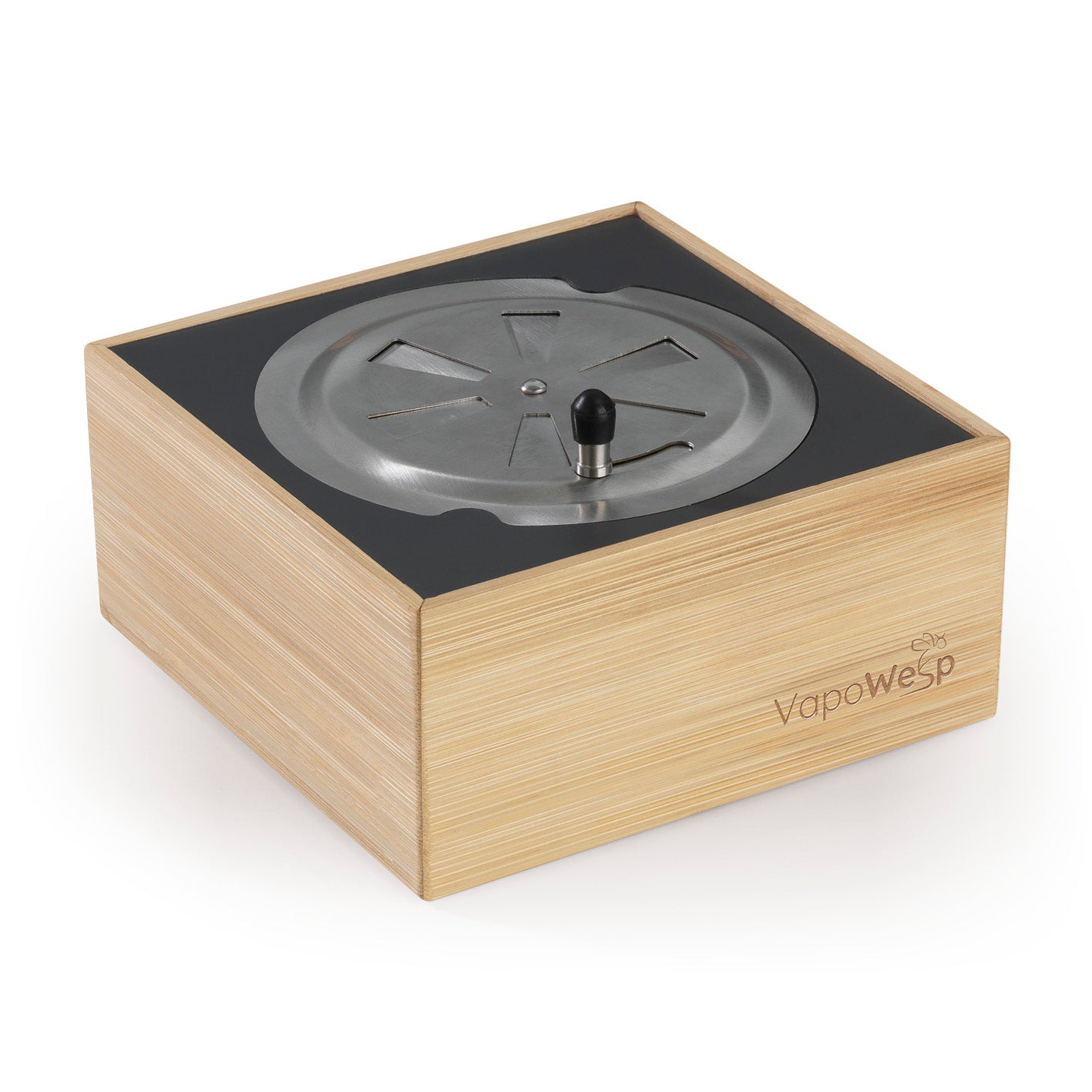 Räucherbox inkl. Orange & Rosemary (50 g) + Lemon & Basil (100 g) + Hay Flowers & Thyme (100 g) + Apple & Mint (100 g) aus Holz mit Metalldeckel.