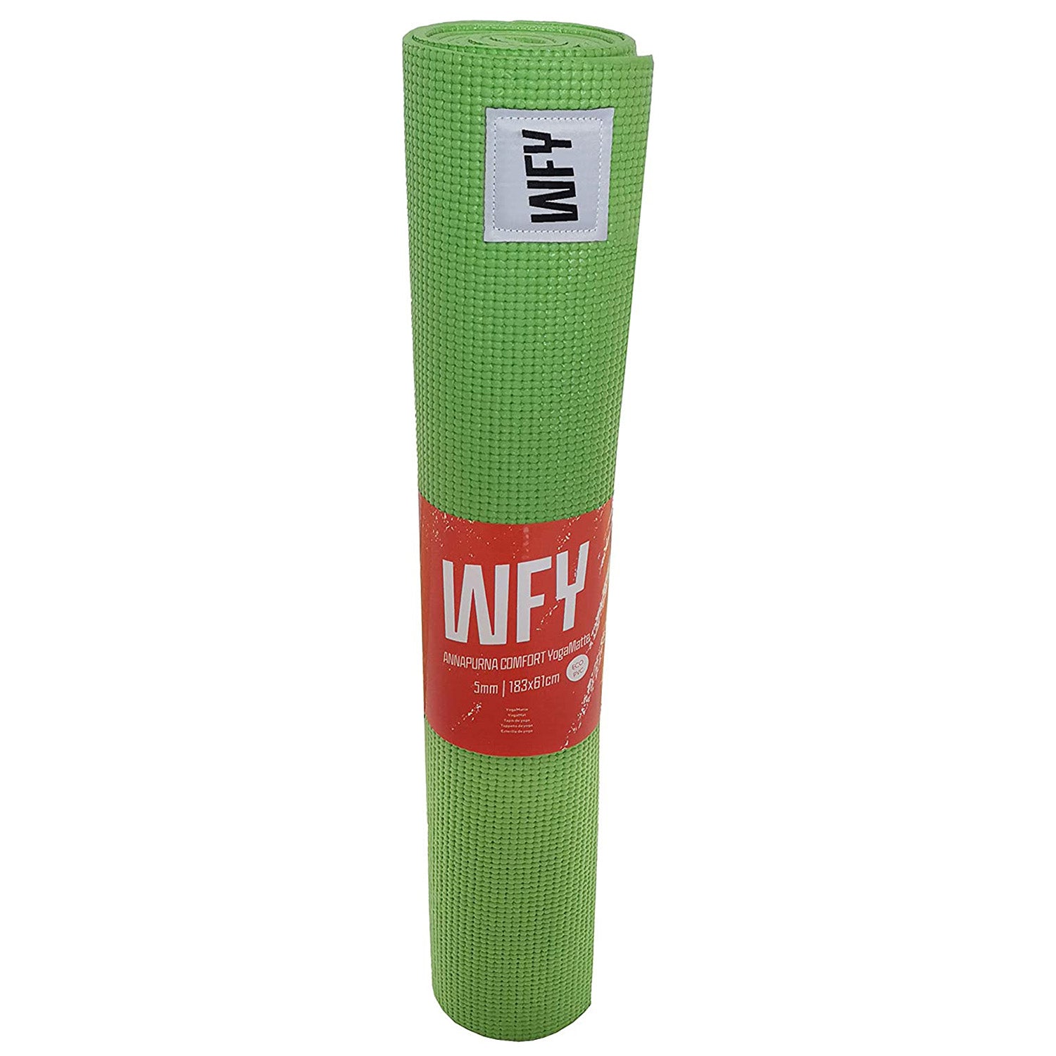 Fitnessmatte Yogamatte "Annapurna Comfort" 183x61 cm, Pilates Matte, grün, rutschfest, pflegeleicht und weich.