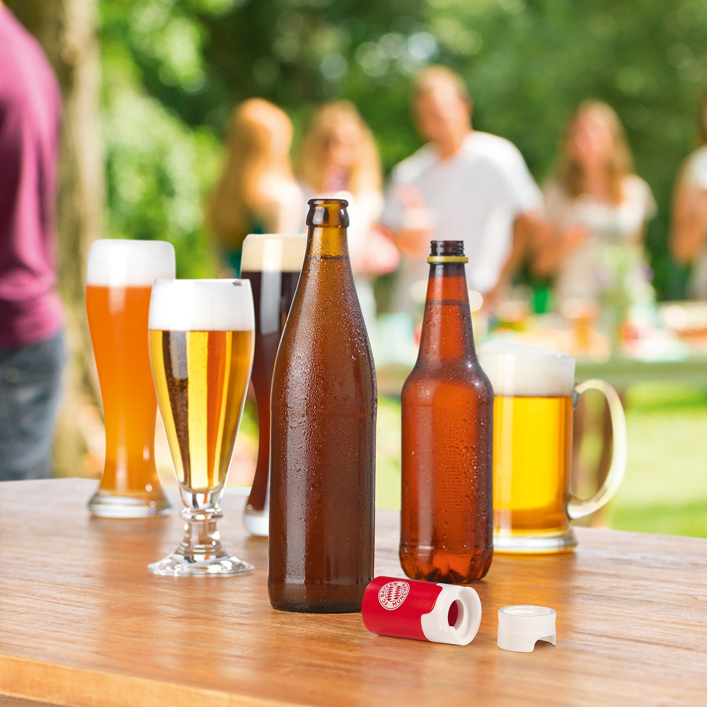 Bier-Aufbereiter im FC Bayern München - 3er-Set für frisches Flaschenbier, schützt vor Insekten, passend für verschiedene Bierflaschen.