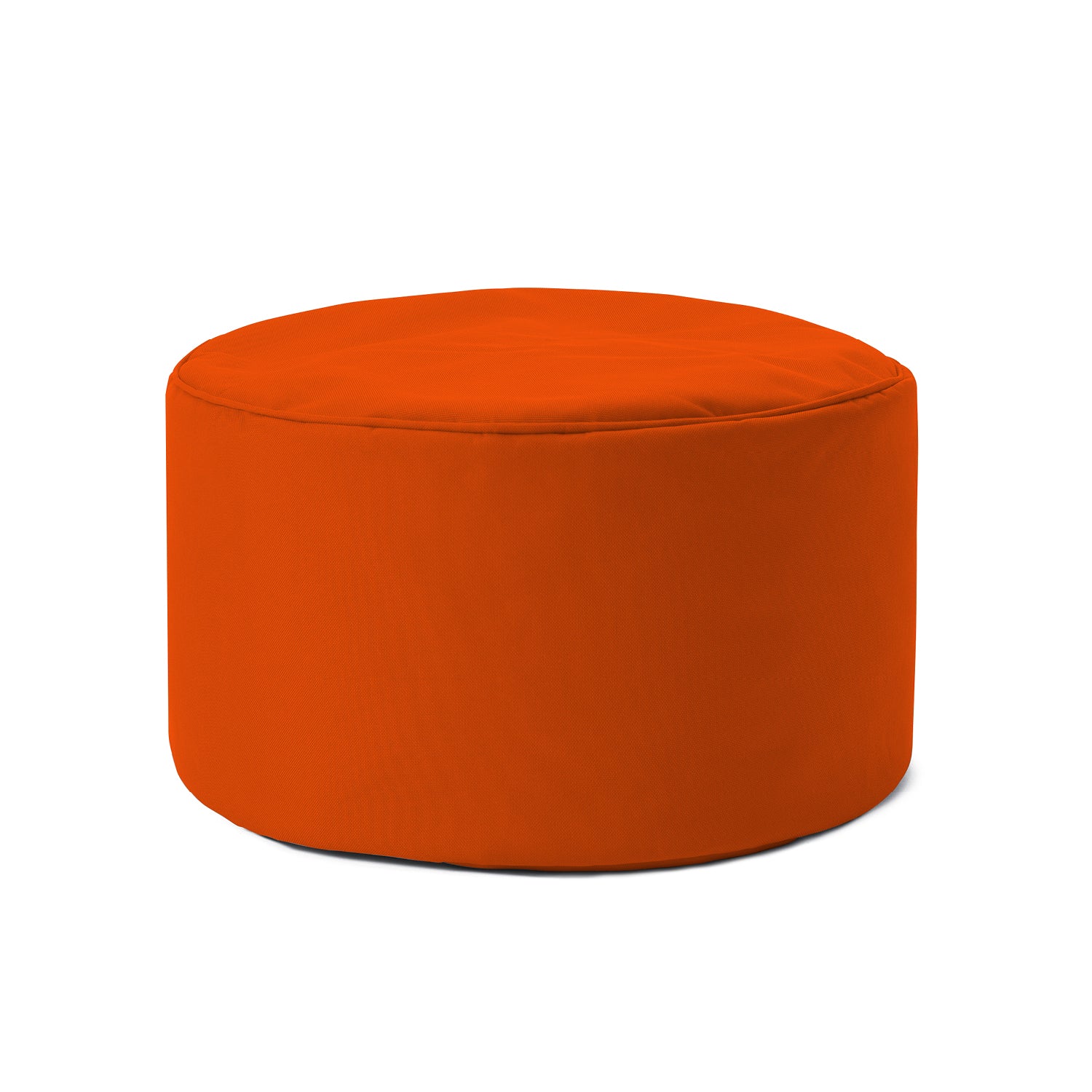 Sitzsack-Hocker/Pouf (50 L) in Orange, multifunktional für Indoor & Outdoor mit pflegeleichtem, strapazierfähigem Material.
