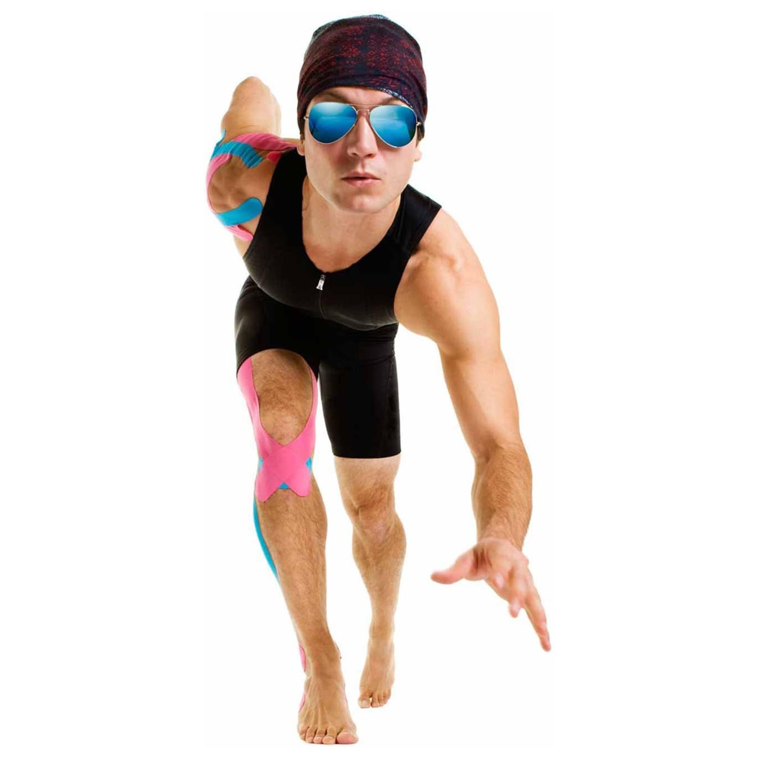 Kinesiologisches Tape - 7,5 cm x 5 m - Dschungel-Tarnfarbe, elastisch, hautfreundlich und atmungsaktiv, ideal für Sport und Therapie.