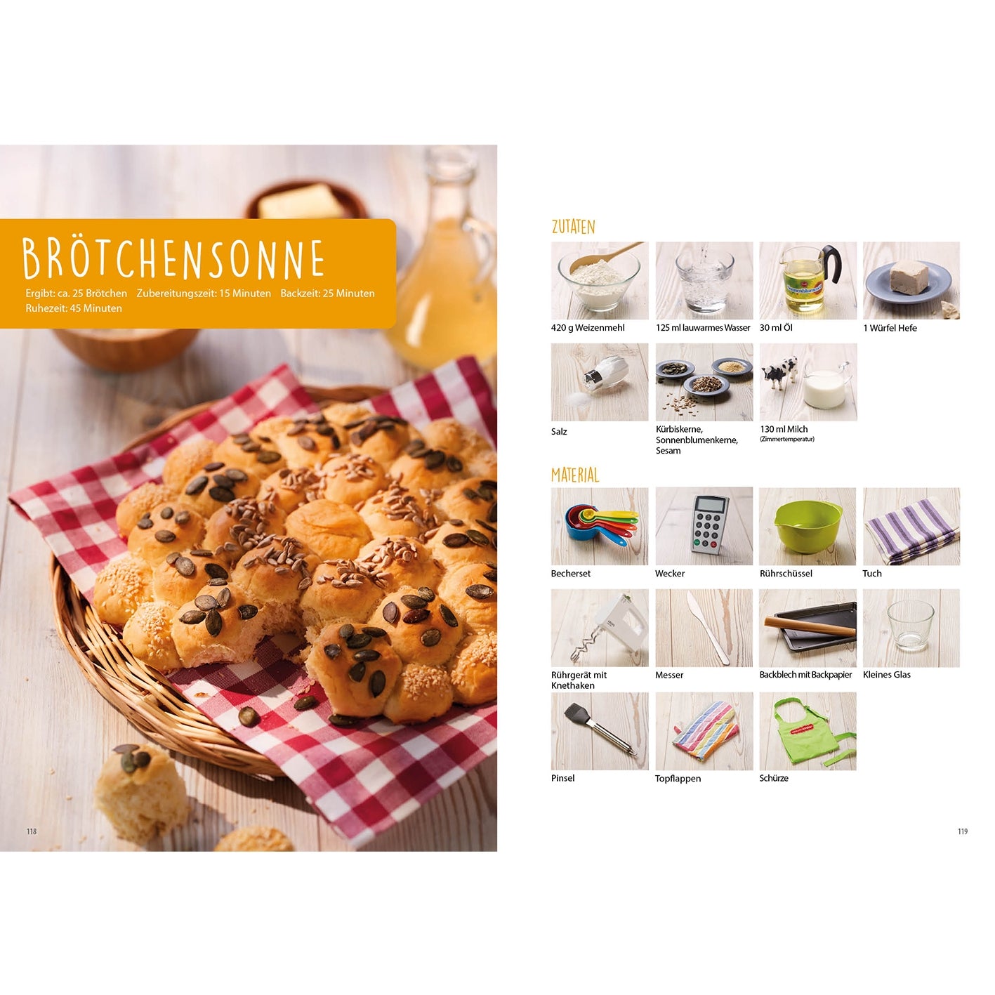 Rezeptbuch (Ergänzungsexemplar ohne Messbecher) - Band 1 für Backprofis von morgen mit kindgerechten Schritt-für-Schritt Backanleitungen.