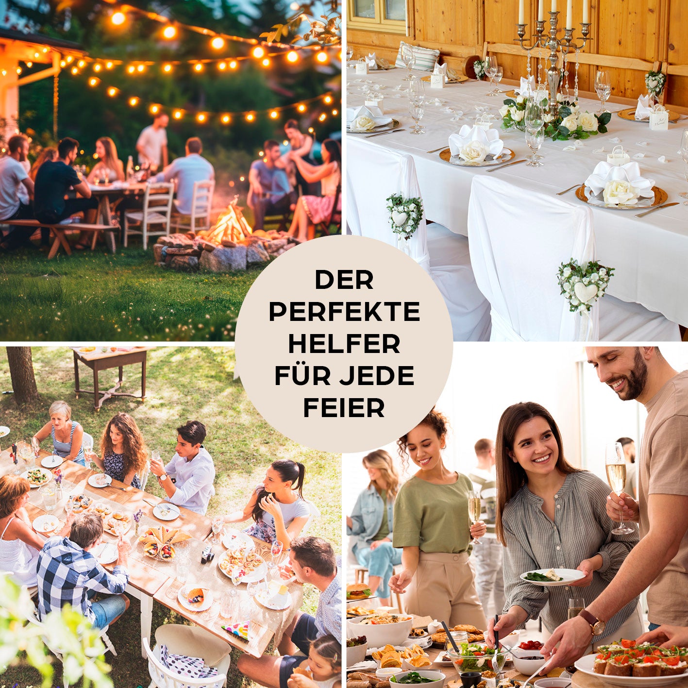 Buffetwärmer – 3 × 1,5 l ideal für Partys und Buffets, hält Speisen warm mit drei Edelstahlbehältern und einstellbarer Temperatur.