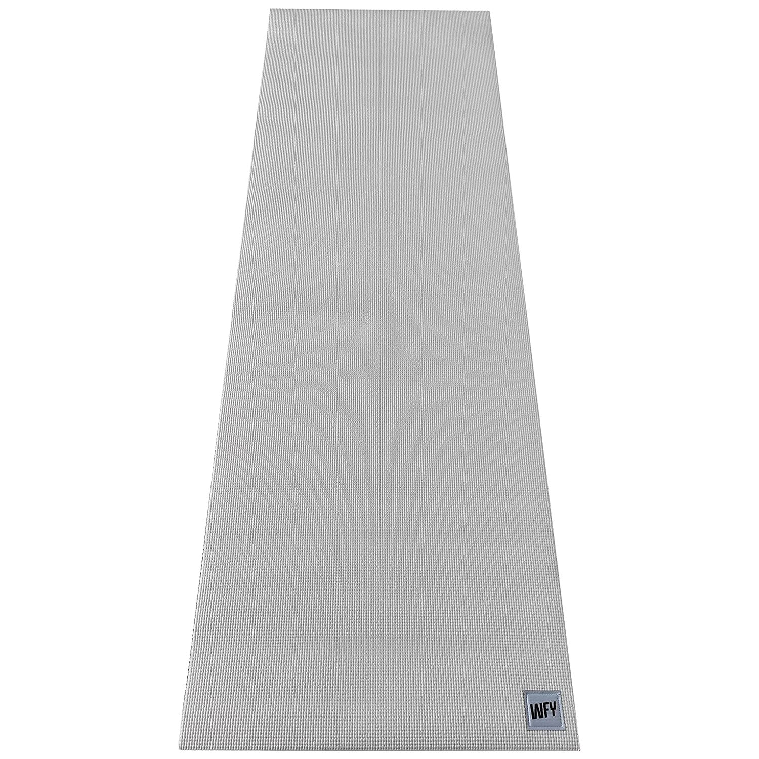 Fitnessmatte Yogamatte "Annapurna Comfort" - 183 x 61 cm, weiße Pilates Workout Matte mit rutschfester Oberfläche und hoher Dämpfung.